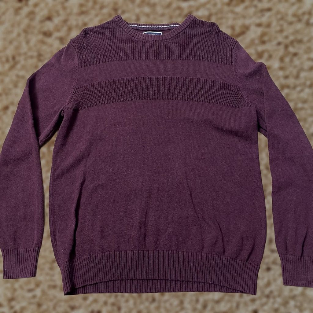 Club Room Club Room Knit Sweater Men's Large Red Burgundy Pullover Crewneck Knitwear, Casual, Preppy, Pullover, Wool? Size US L / EU 52-54 / 3 - 1 Thumbnail