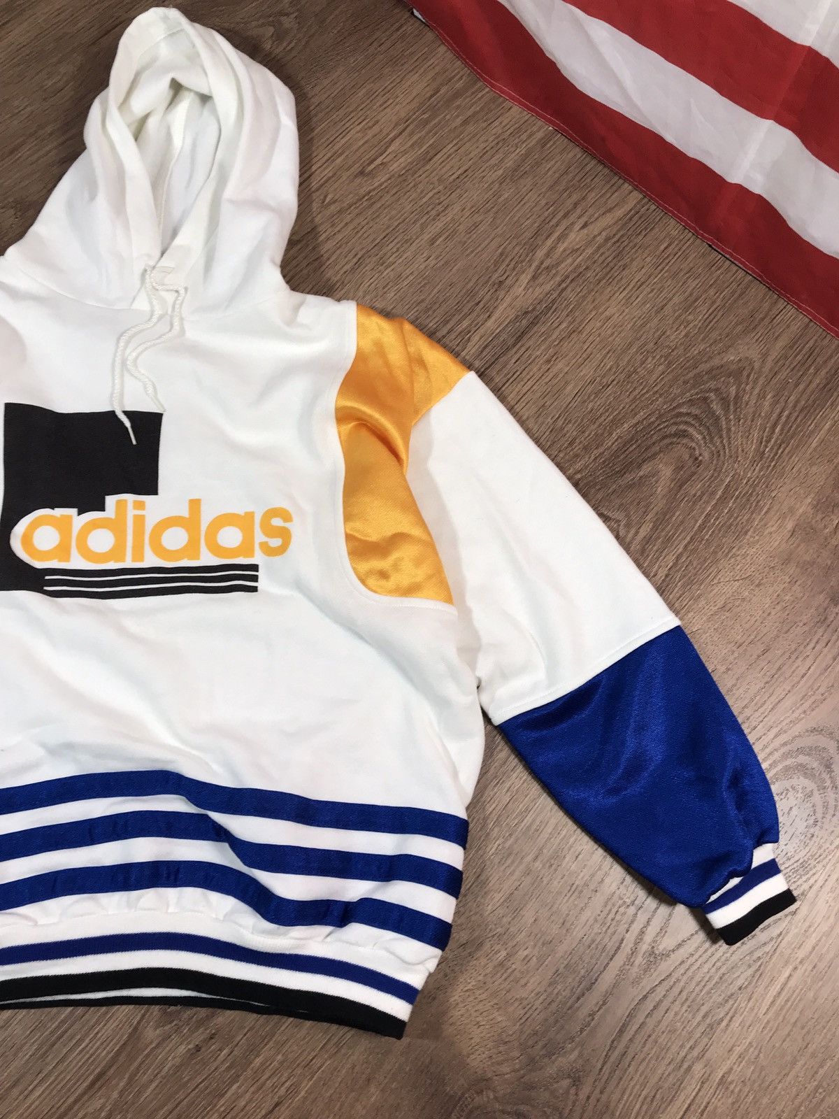 Adidas Vintage 80s Adidas Hoodie Size US XL / EU 56 / 4 - 3 Thumbnail