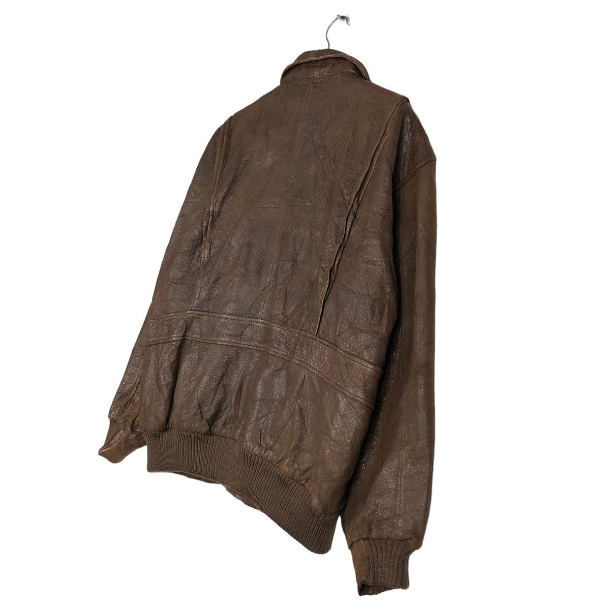 Japanese Brand 🔥VINTAGE FLY LEATHER JACKET MILITARY PIERRE BONEE USA Size US L / EU 52-54 / 3 - 10 Thumbnail