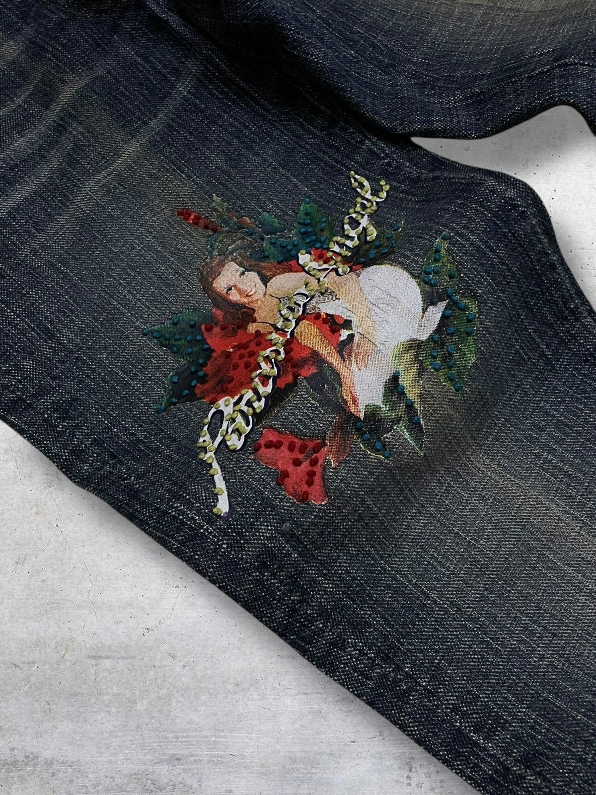 Japanese Brand VINTAGE PARASUCCO ANGEL 1990S ART WOMAN FLARED CUT DENIM Size US 28 / EU 44 - 7 Thumbnail