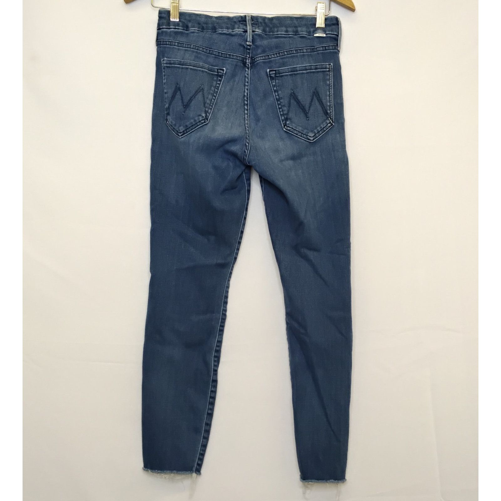 MOTHER Mother The Looker Ankle Fray Jeans Women's 28x26 Medium Wash Size 28" / US 6 / IT 42 - 3 Thumbnail