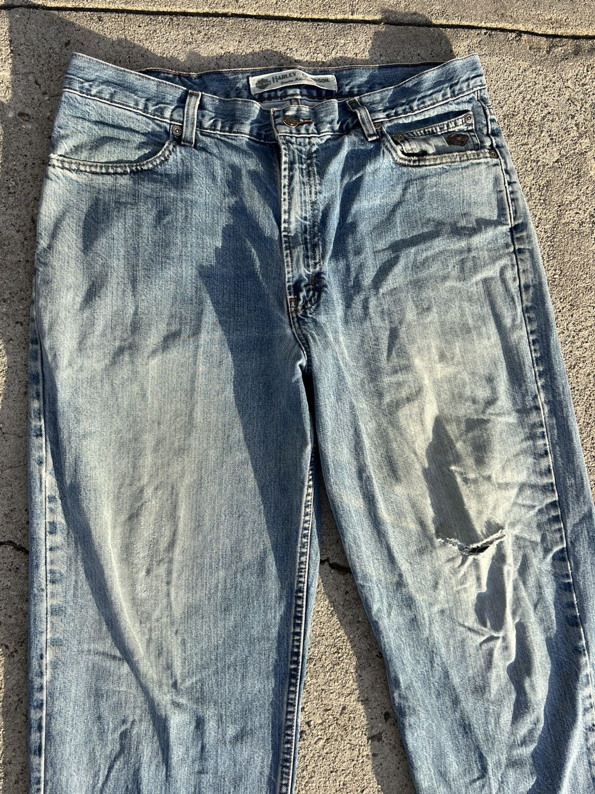 Vintage 90’s 2000’s Y2K VTG Vintage Harley Davidson Denim Blue Jeans Size US 36 / EU 52 - 3 Thumbnail