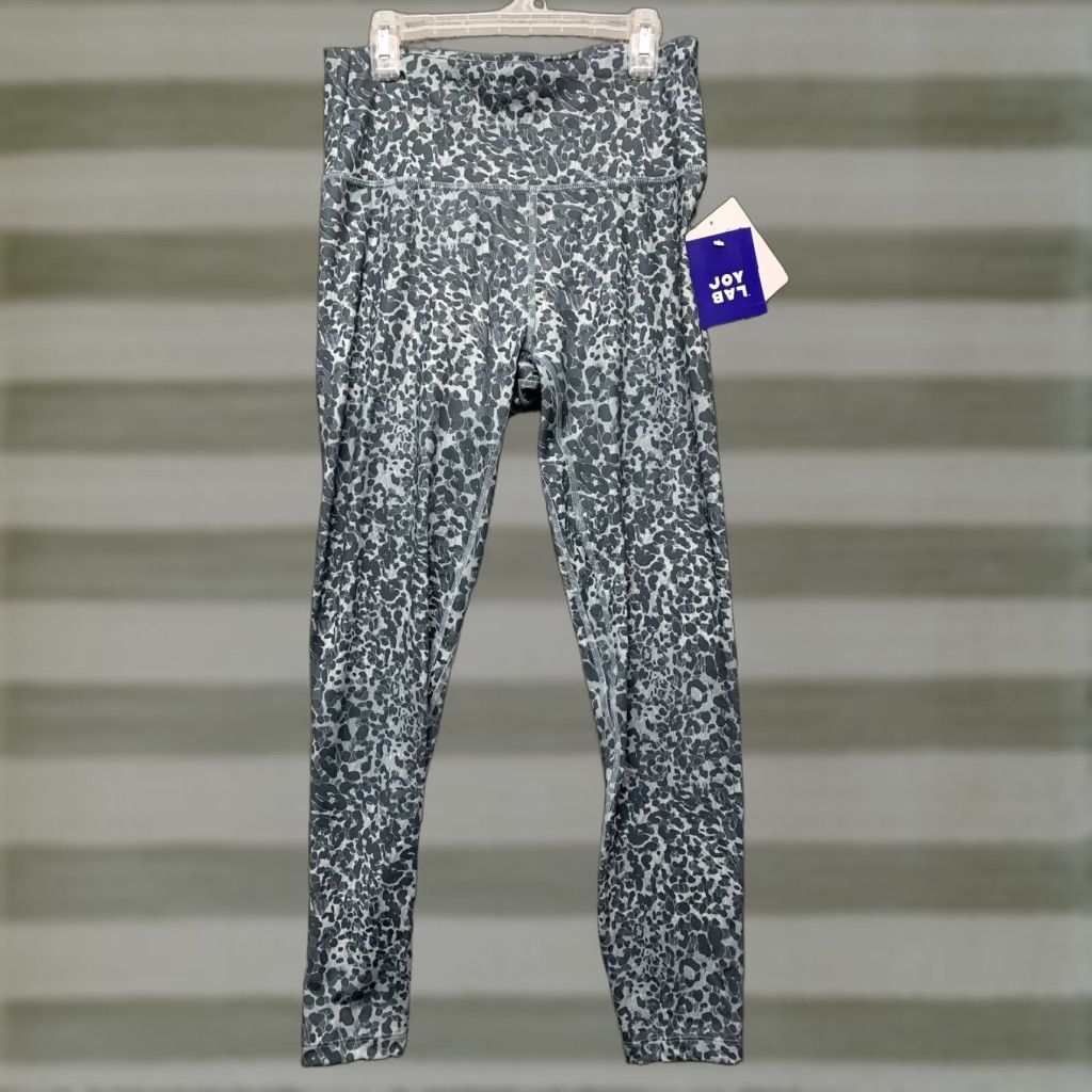 Vintage JoyLab Leggings Women Size S Blue Leopard High-Rise Hidden Key Pocket Skinny Compression Pockets Size 26" / US 2 / IT 38 - 1 Thumbnail