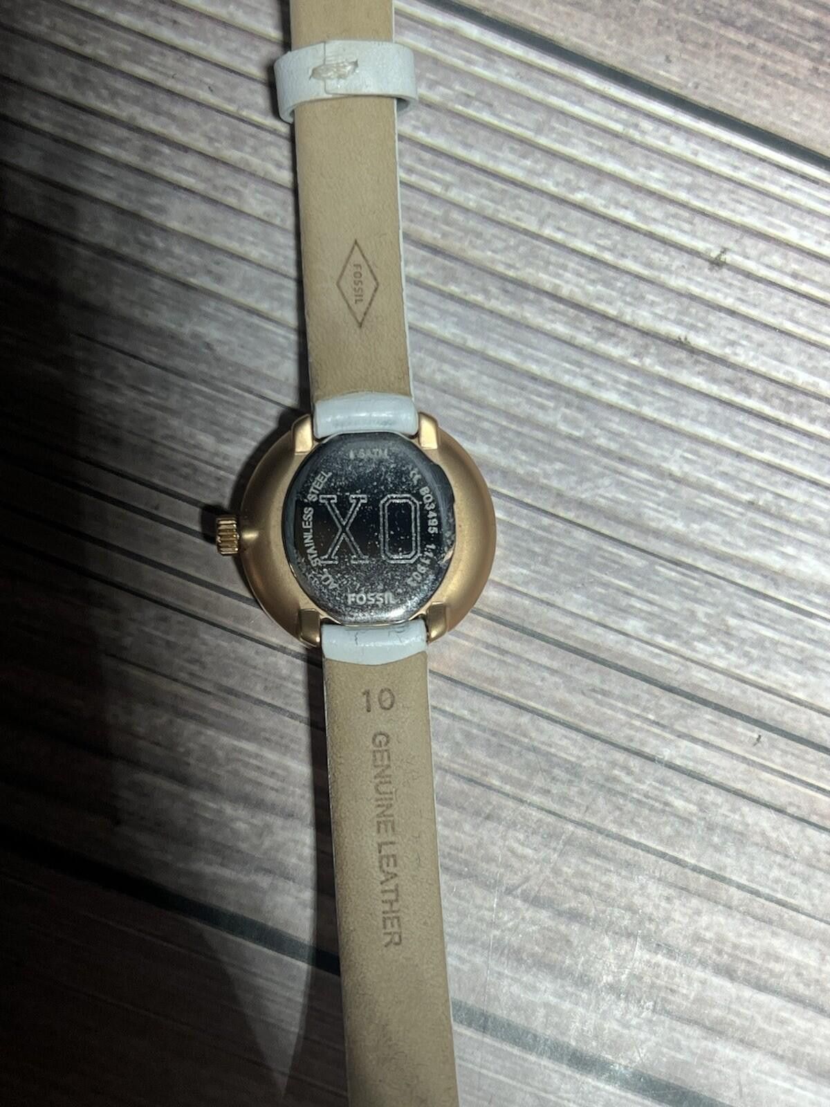 Fossil FOSSIL Women's BQ3495 Rose Gold, White Genuine Leather Watch Size ONE SIZE - 3 Thumbnail