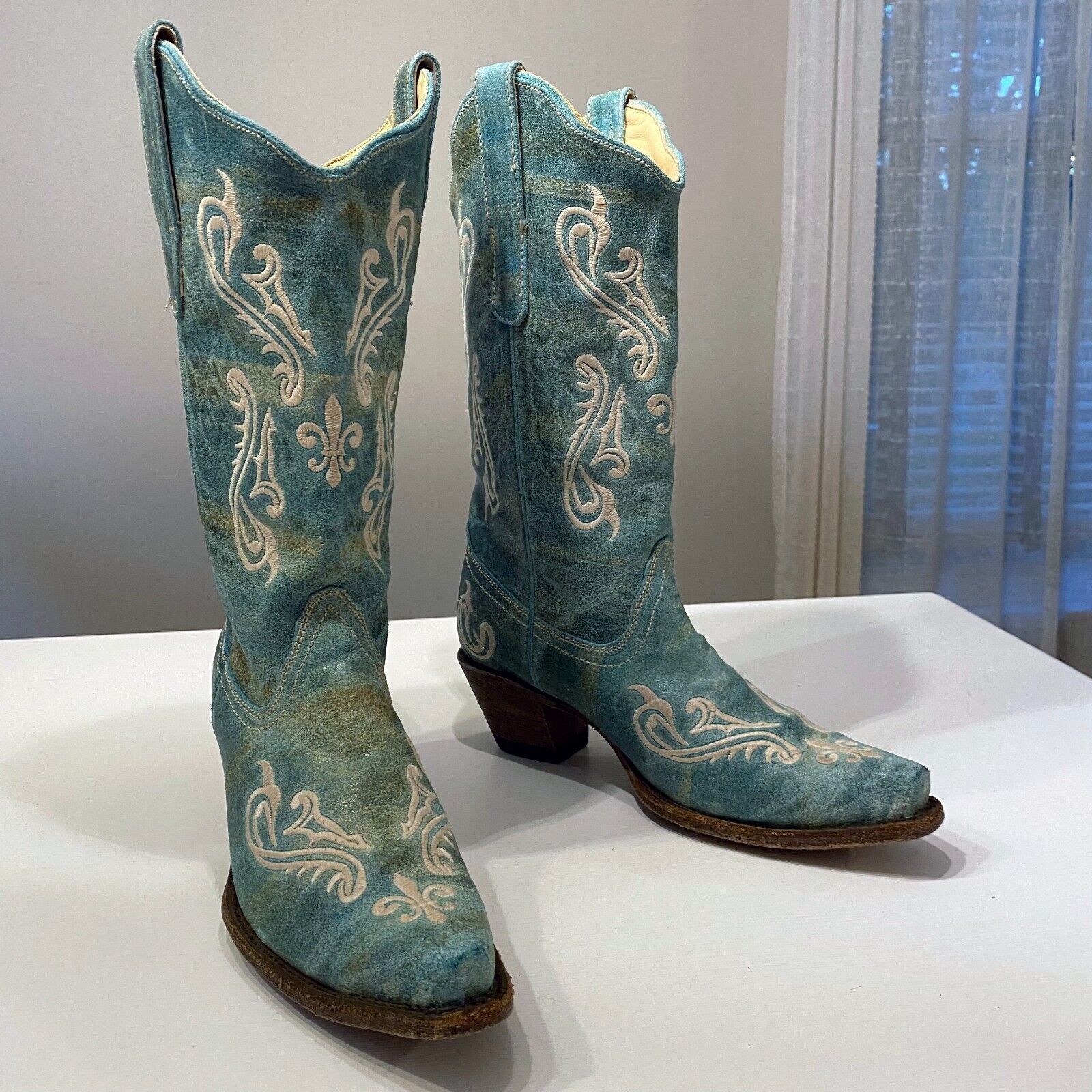 Corral Corral Turquoise Blue Cortez Cowboy Boots Style R1973 9.5 M Size US 9.5 / IT 39.5 - 3 Thumbnail
