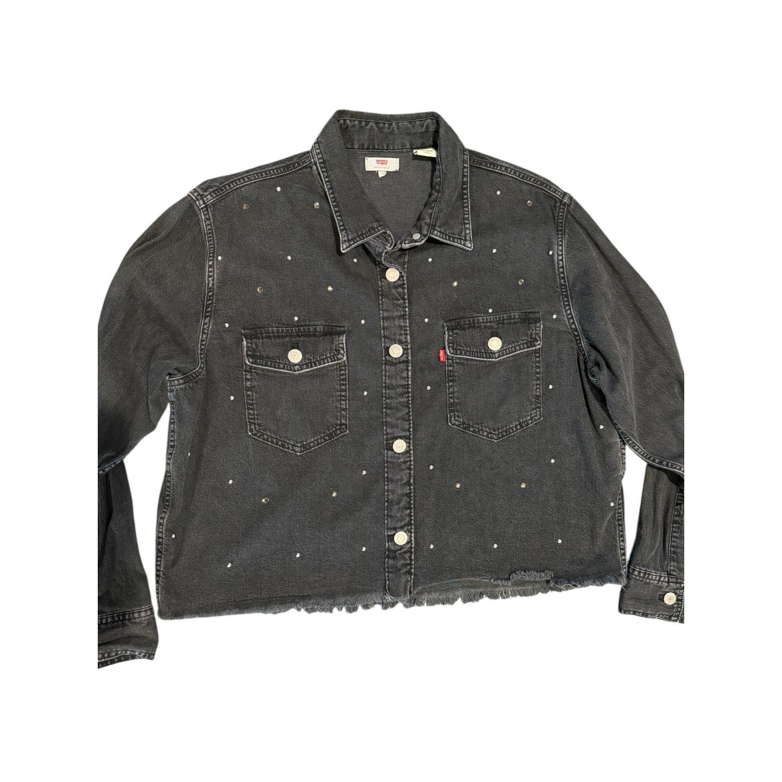 Levi's Levi’s Addison Studded Denim Jacket Women’s S Washed Black Size S / US 4 / IT 40 - 5 Thumbnail