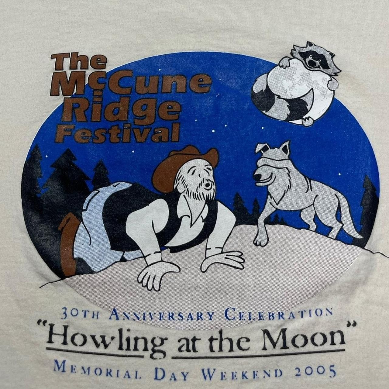 Fruit Of The Loom × Vintage Y2K Howling at the Moon McCune Ridge Festival Funny T-Shirt Size US XL / EU 56 / 4 - 3 Thumbnail