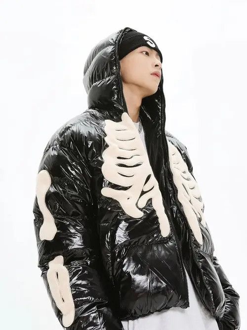 Ewing Dry Goods Skeleton Puffer Jacket Gothic Rock Punk Size US L / EU 52-54 / 3 - 8 Thumbnail