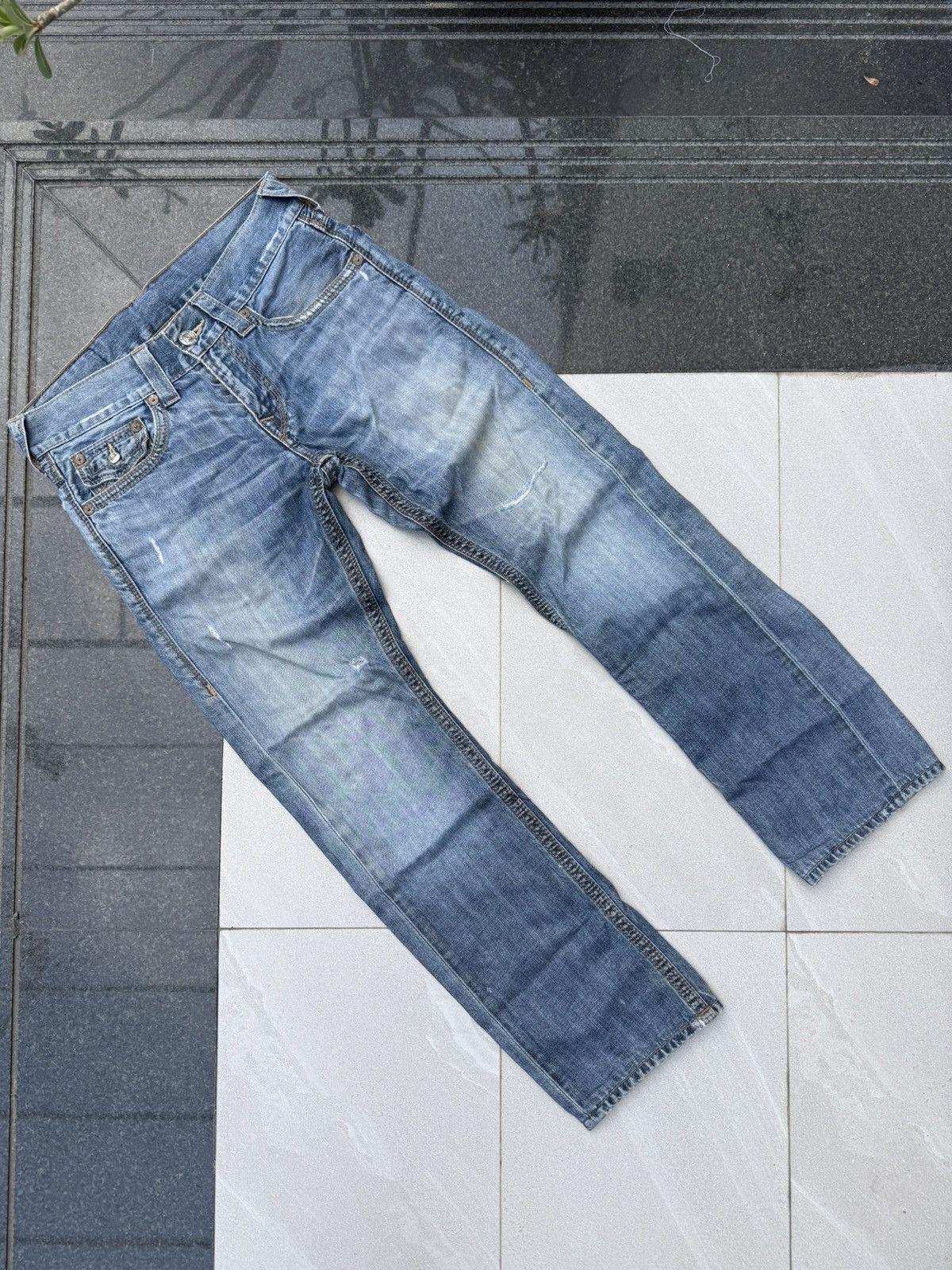 True Religion 90’s TRUE RELIGION RARE POCKET LOGO Y2K VINTAGE DENIM PANTS Size US 30 / EU 46 - 2 Thumbnail
