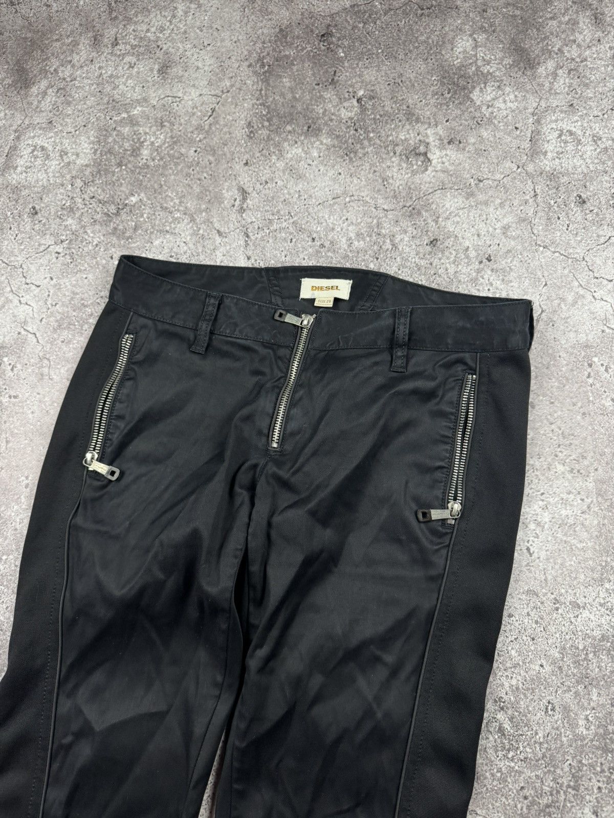 Diesel AVANT GARDE DIESEL RICK OWENS STYLE OPIUM MULTI ZIP PANTS Size 29" - 2 Thumbnail