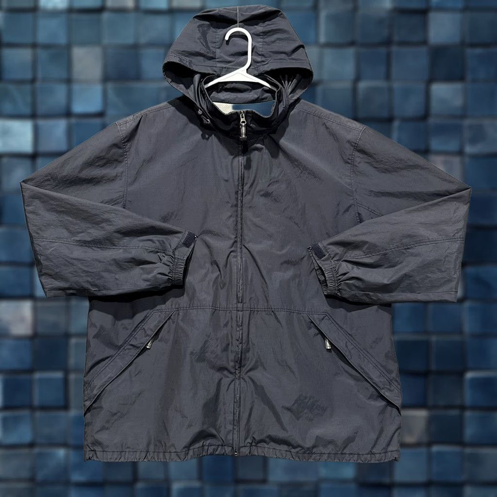 Gap VINTAGE Gap Jacket Mens XL Blue Windbreaker Hooded Full Zip Lined Nylon Softshell 90s GUC Size US XL / EU 56 / 4 - 1 Thumbnail