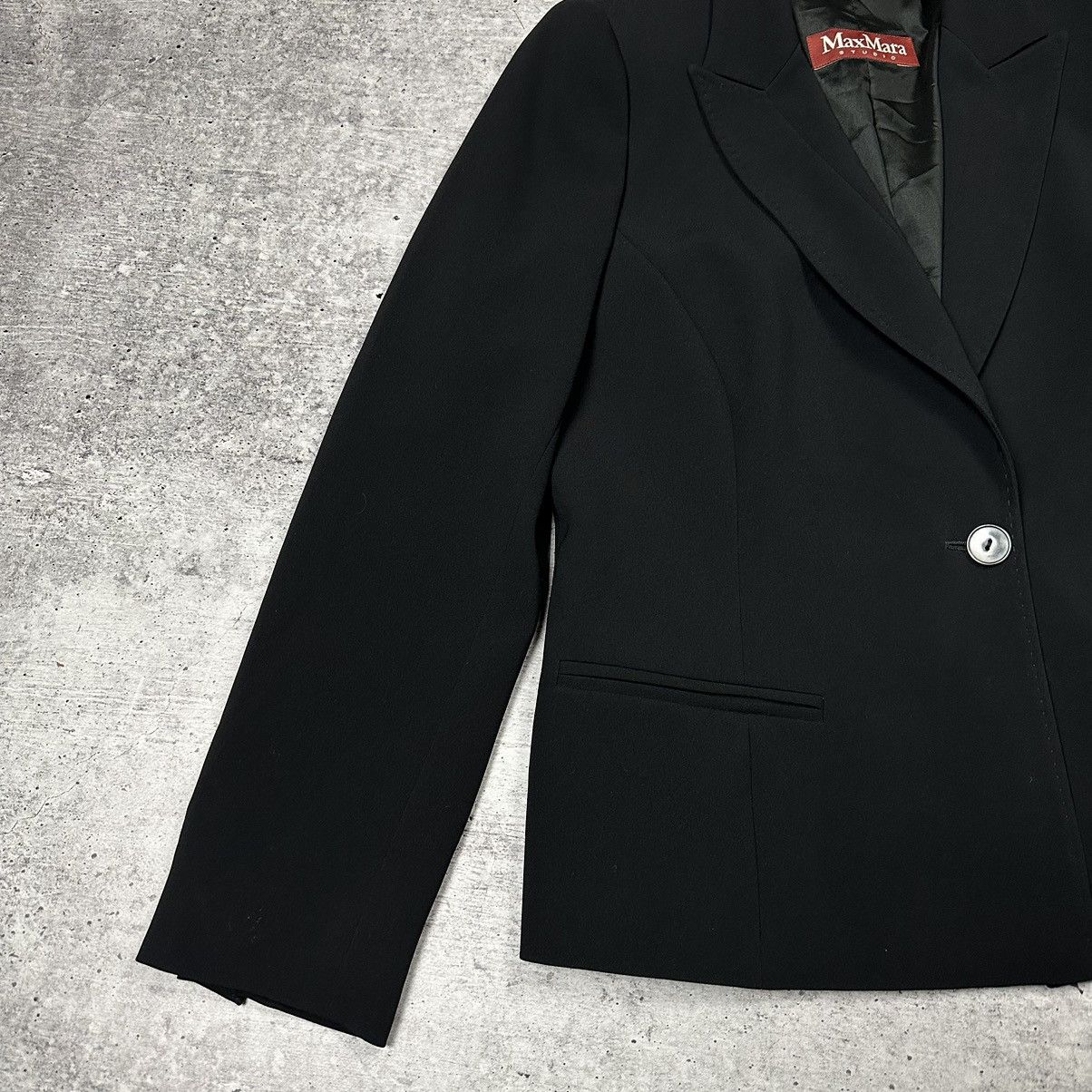 Max Mara × Vintage Max Mara Studio Refolo Blazer Jacket One Button Women’s Size M / US 6-8 / IT 42-44 - 5 Thumbnail