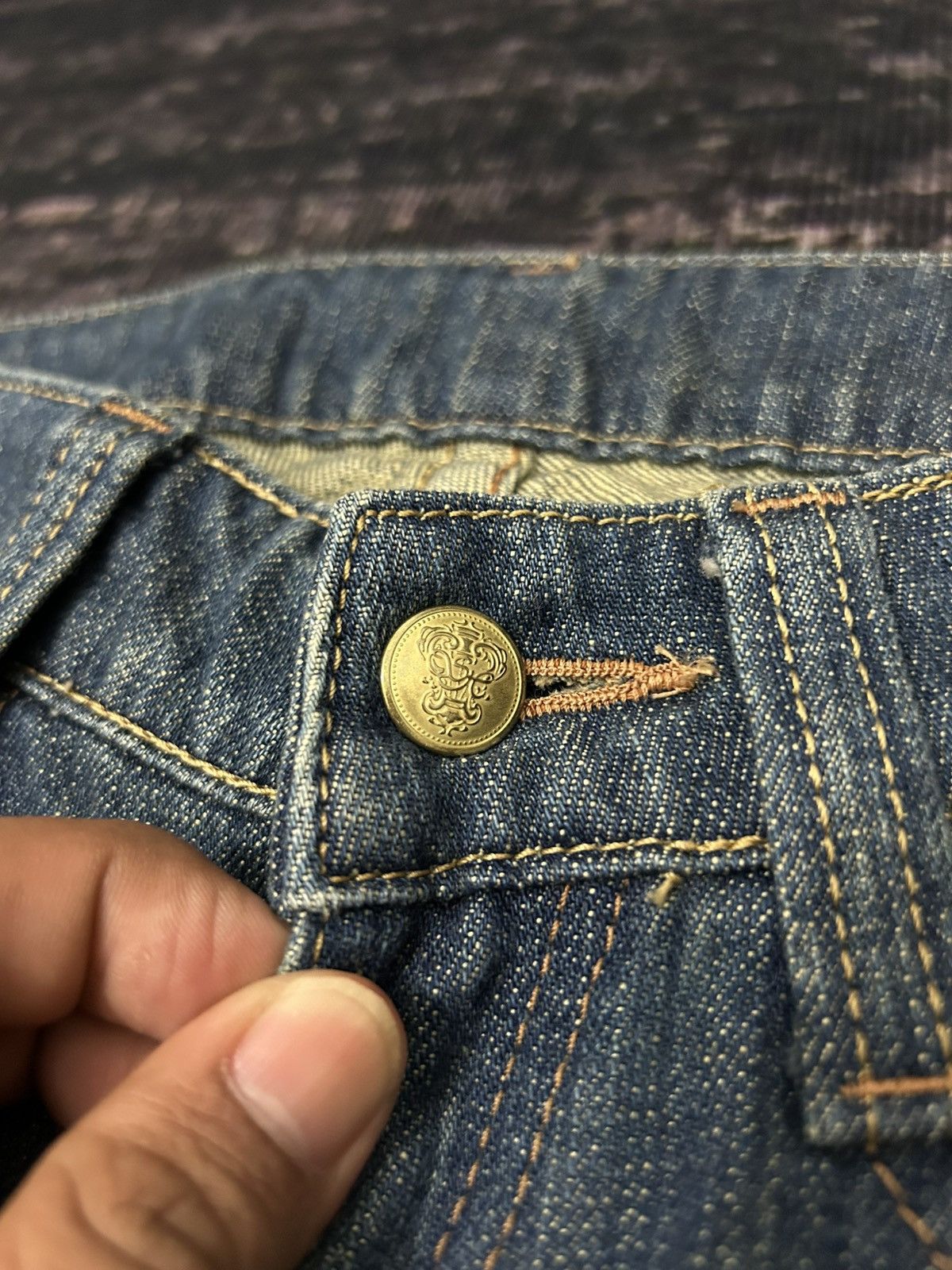 If Six Was Nine Japanese Brand Sweat Hip Washed Flare Jeans Size US 28 / EU 44 - 9 Thumbnail