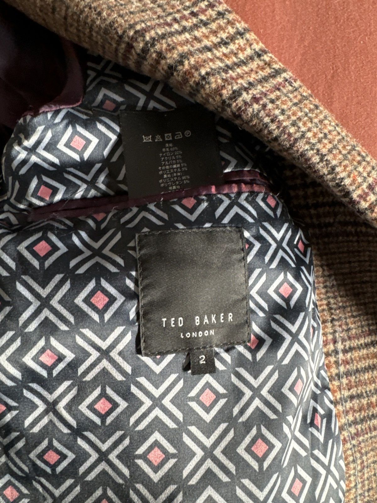 Ted Baker Ted Baker Checkered Houndsooth Peacoat Size US S / EU 44-46 / 1 - 8 Thumbnail