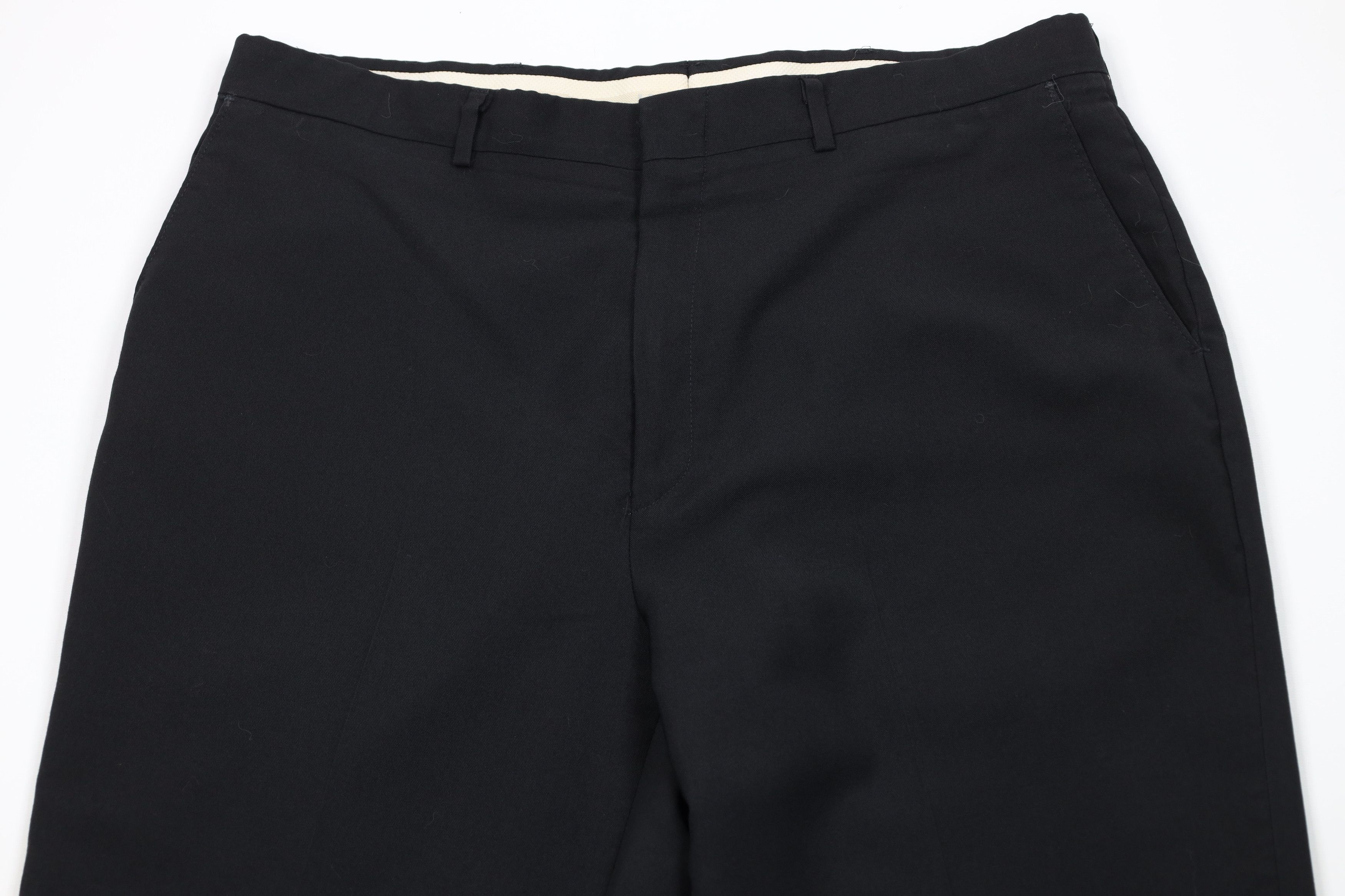 Vintage Vintage 90s Streetwear Wool Blend Wide Leg Chino Pants Black Size US 36 / EU 52 - 2 Thumbnail