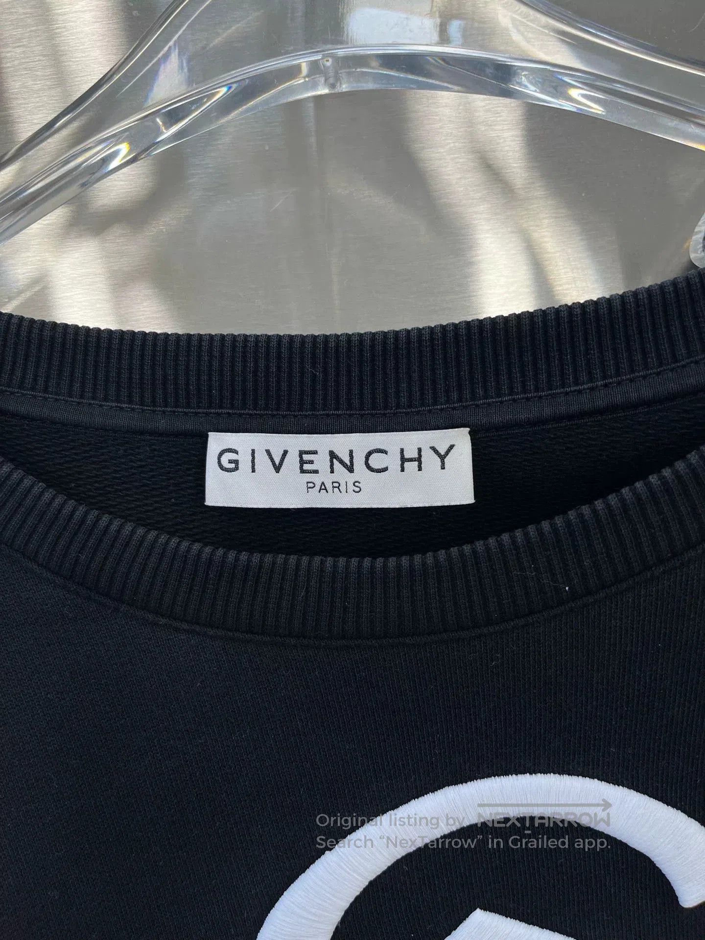 Givenchy Givenchy Black Embroidered Logo Hoodie XXL. Size US XXL / EU 58 / 5 - 3 Thumbnail