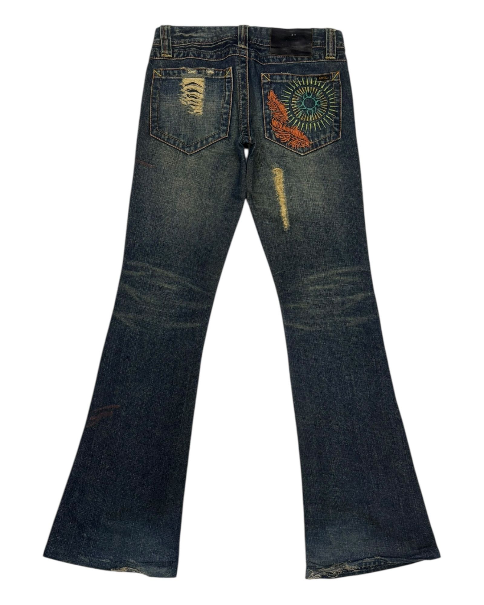 Hysteric Glamour Vintage Material Girl MTRL Flared Bootcut Denim Jeans Size 28" / US 6 / IT 42 - 8 Thumbnail