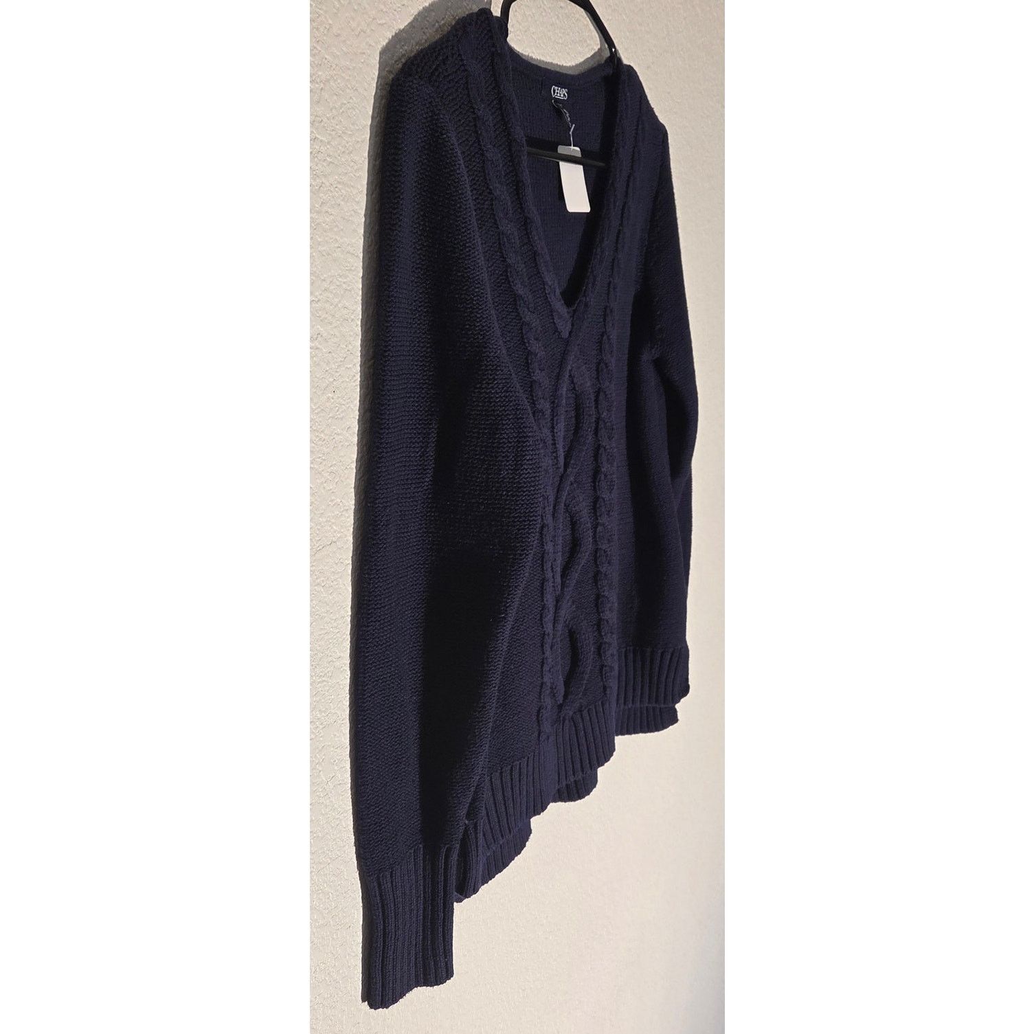 Chaps Ralph Lauren Ralph Lauren Chaps Blue Quilted V-Neck Sweater - Large Size L / US 10 / IT 46 - 3 Thumbnail