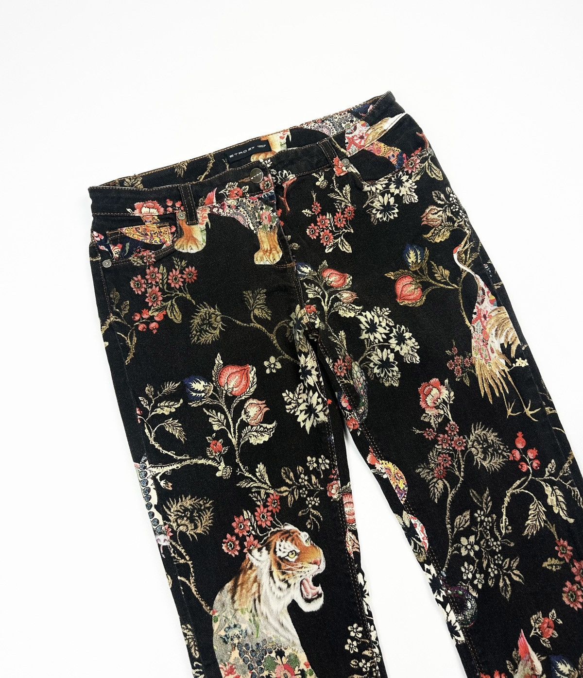 Etro ETRO Milano womens Tiger & Floral Print Pants Size 27" / US 4 / IT 40 - 3 Thumbnail