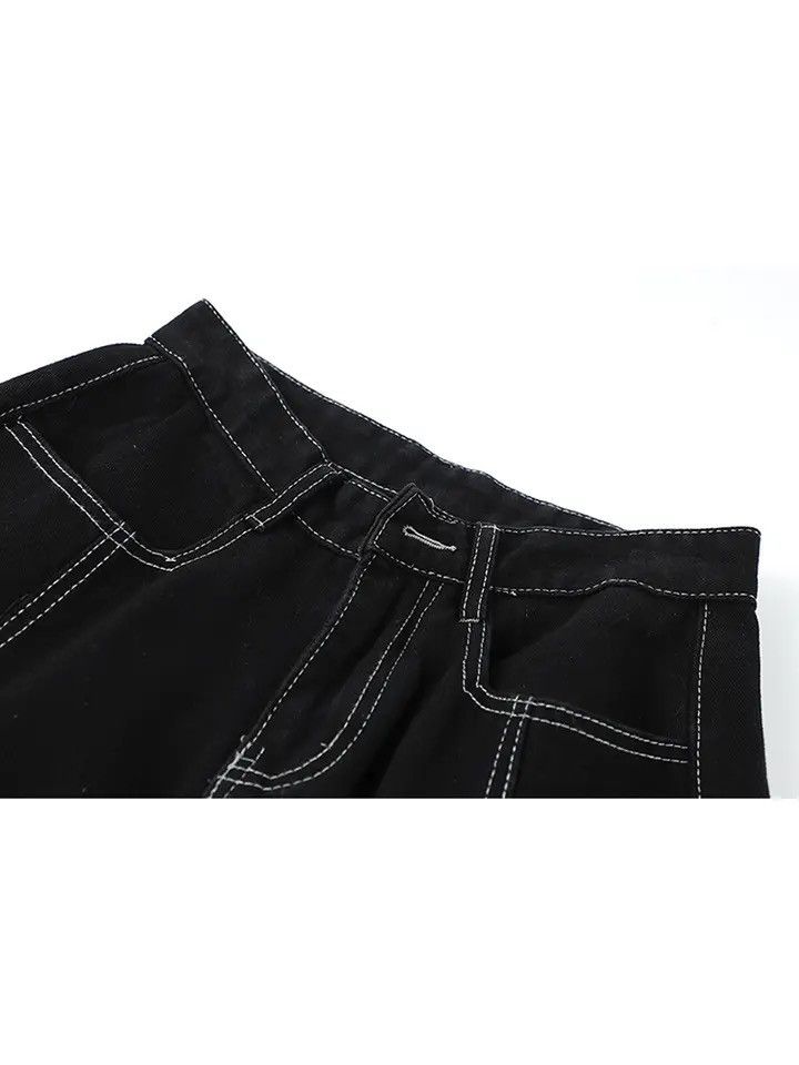 Jean Black Cargo Carpenter Denim Jeans Size US 32 / EU 48 - 5 Thumbnail
