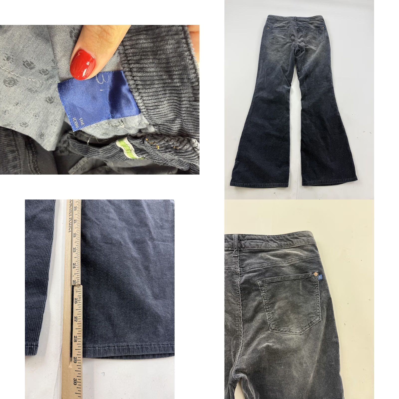 J.Crew J.Crew Pants Womens 31 Gray City Fit Corduroy Flare Leg 5 Pocket Stretch Casual Size 24" / US 00 / IT 34 - 9 Thumbnail