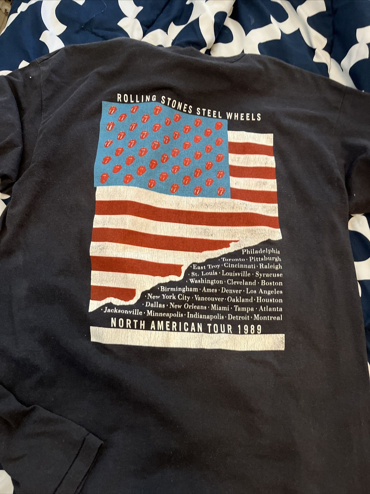 Vintage 1989 Rolling Stones North American Tour Size US XL / EU 56 / 4 - 2 Thumbnail