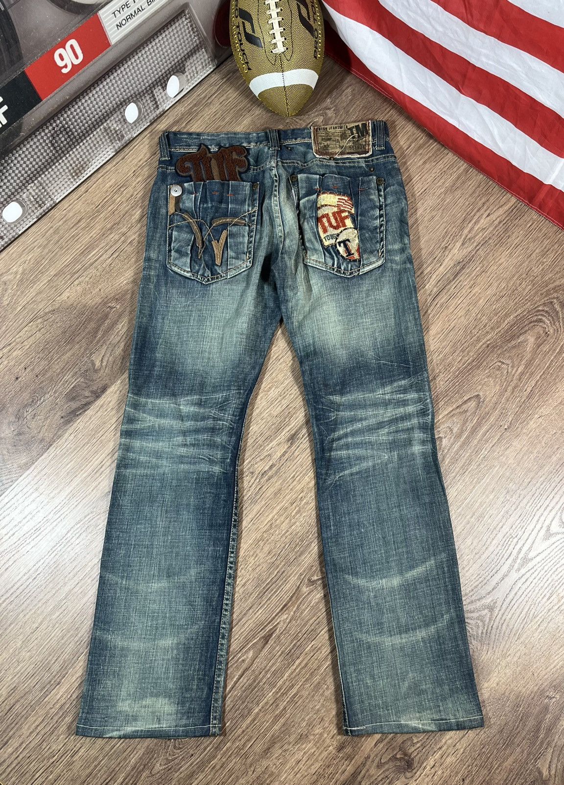 Japanese Brand Tough Vintage Distressed Denim Pants Jeans Size US 32 / EU 48 - 1 Thumbnail