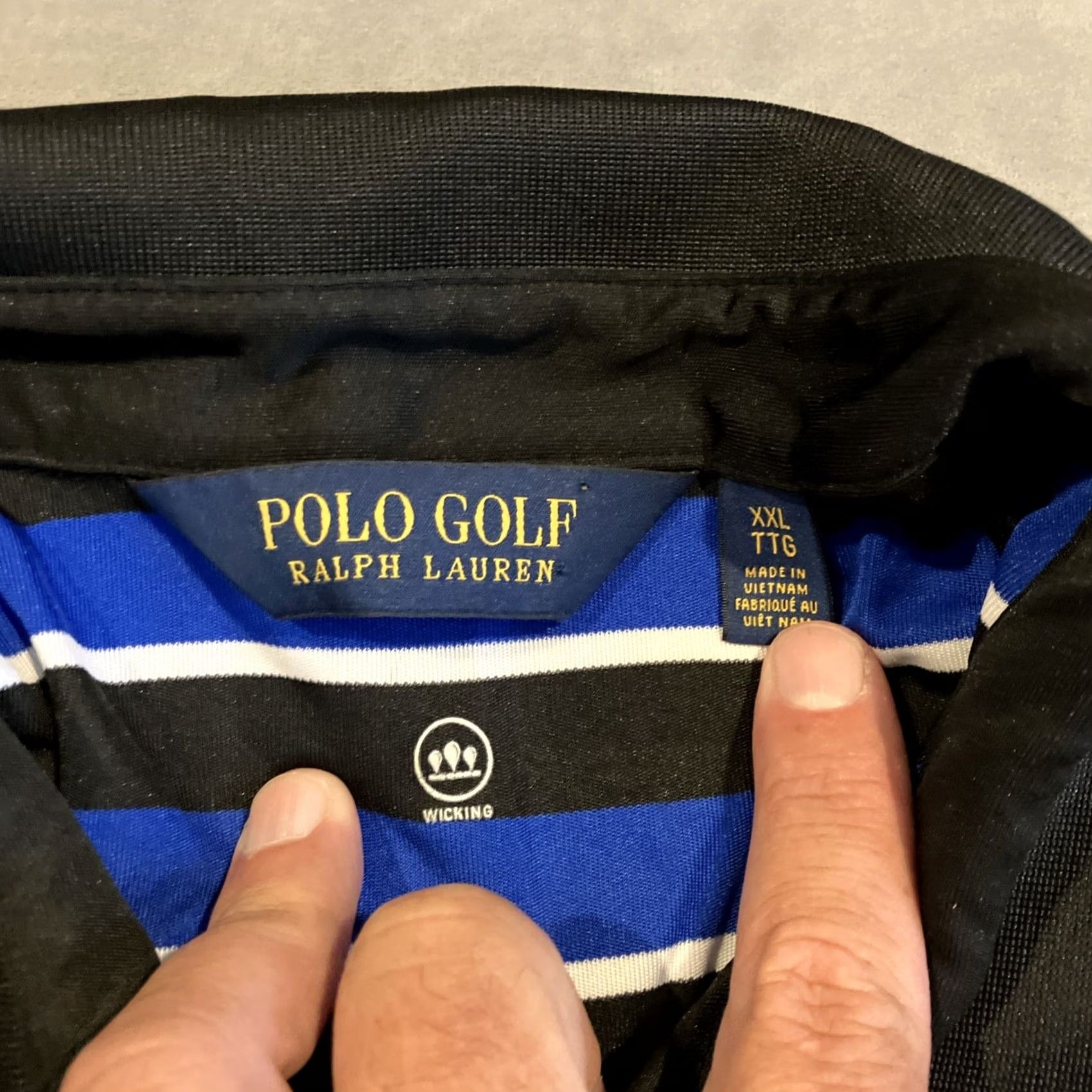 Ralph Lauren Ralph Lauren Polo Golf Blue Striped Golf Polo XXL 2019 PGA Bethpage Black Awesome Size US XXL / EU 58 / 5 - 4 Thumbnail