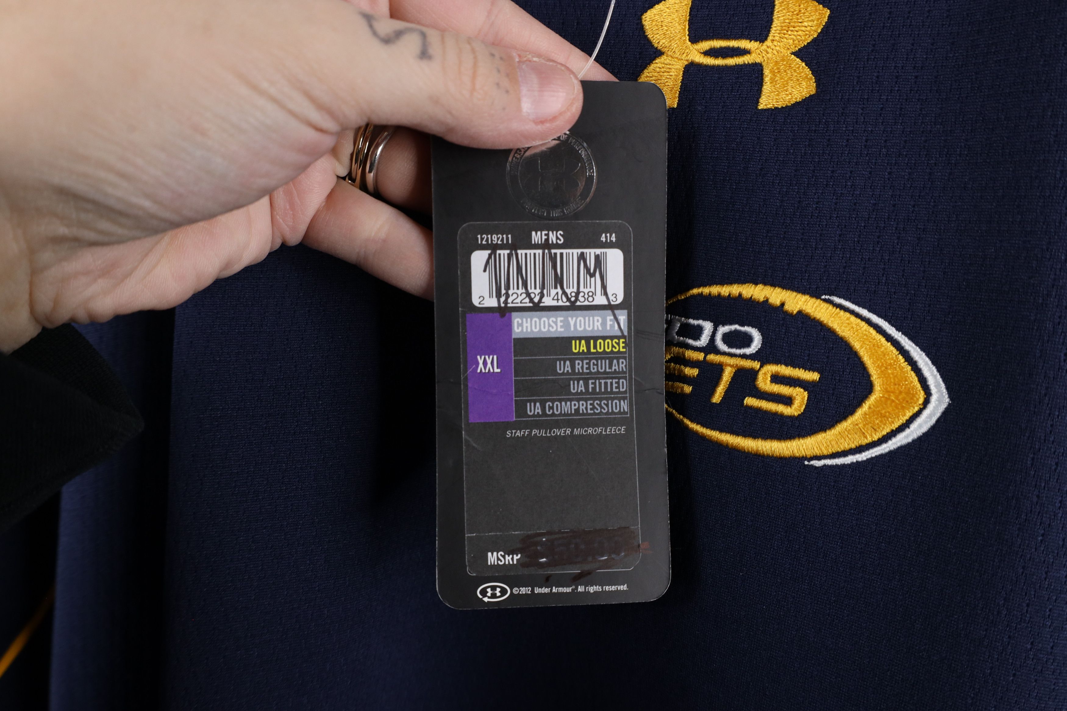 Under Armour × Vintage New Under Armour University of Toledo Brushed Fleece Sweater Size US XXL / EU 58 / 5 - 7 Thumbnail