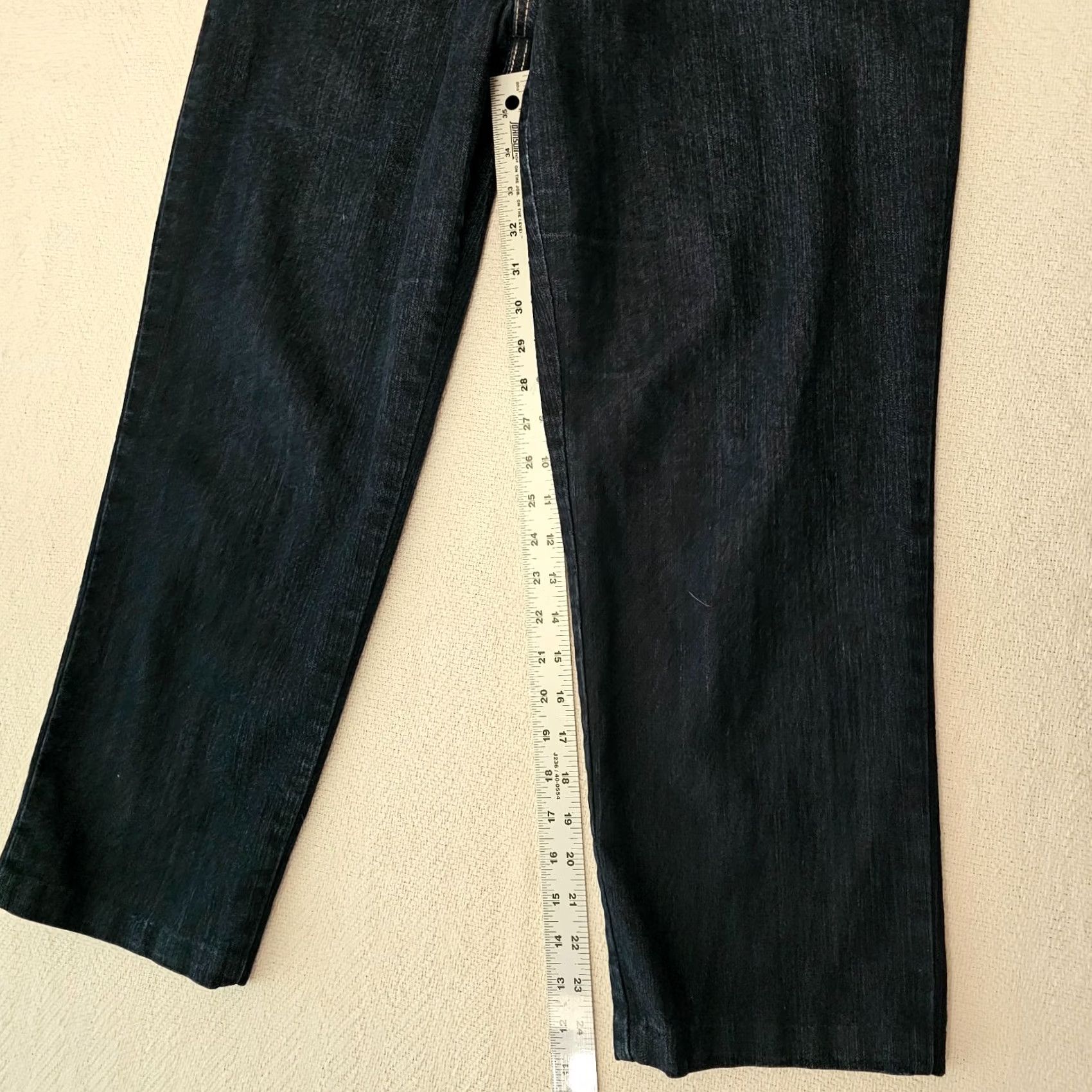 Gloria Vanderbilt VINTAGE Gloria Vanderbilt Amanda Jeans Level-Stretch Dark Wash 14 Short Womens Jeans 14 Blue Denim Size 36" / US 14 / IT 50 - 7 Thumbnail