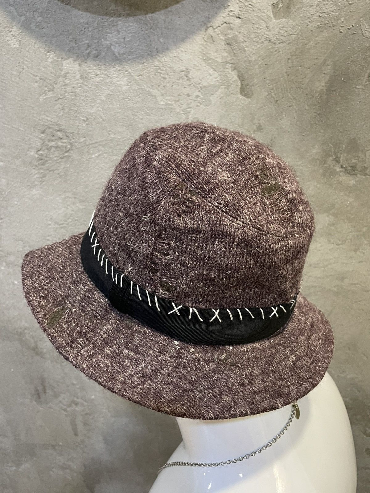 Maison MIHARA YASUHIRO Maison Miharayasuhiro x Ca4la Crochet Distressed Style Hats Size ONE SIZE - 6 Thumbnail