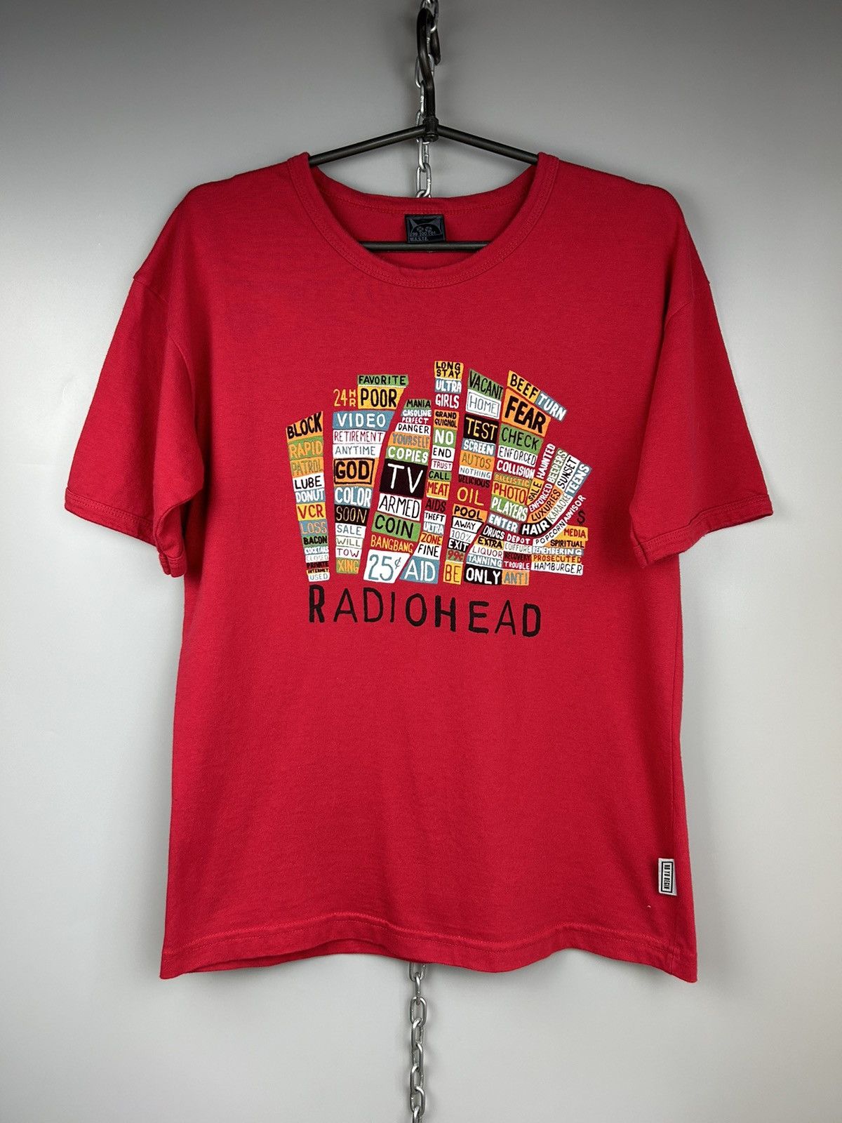 Radiohead Hail to the Thief Tshirt　レッド　M 03s ''Radio head'' Hail to the Thief T-shirt – KIARIS