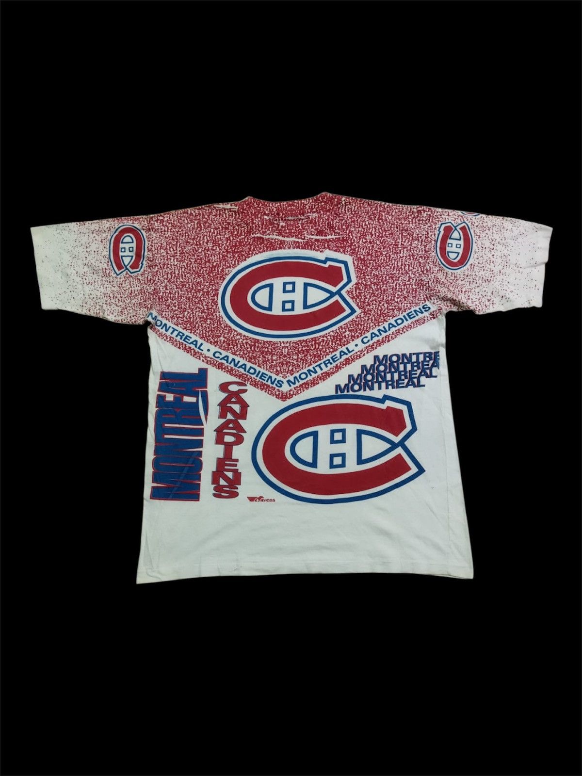 NHL Vintage 90s Montreal Candiens NHL All Over Print Tee Size US XL / EU 56 / 4 - 2 Thumbnail