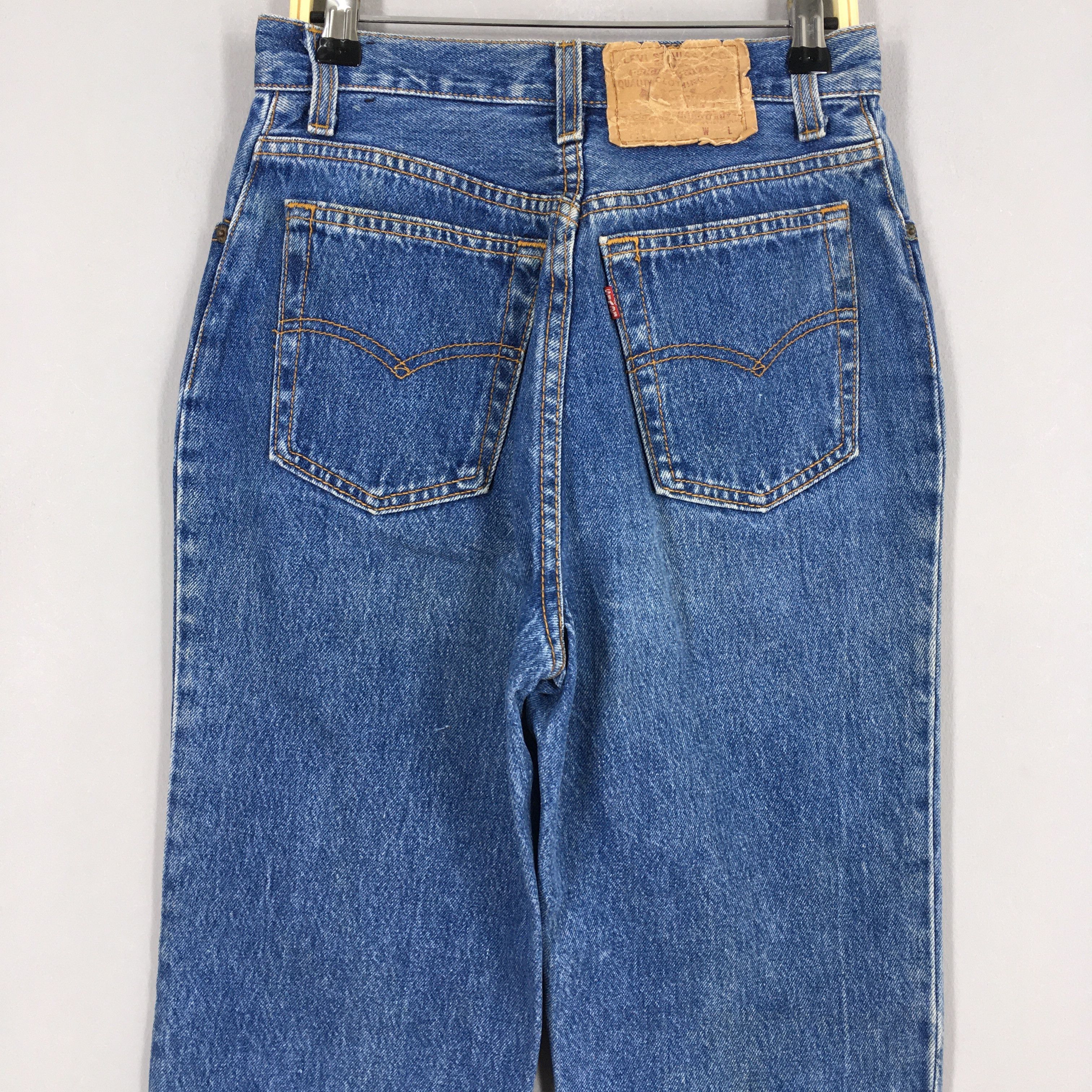 Levi's Size 23x30 Vintage 90s Levi's 501 Faded Blue Jeans S384 Size 23" - 10 Thumbnail