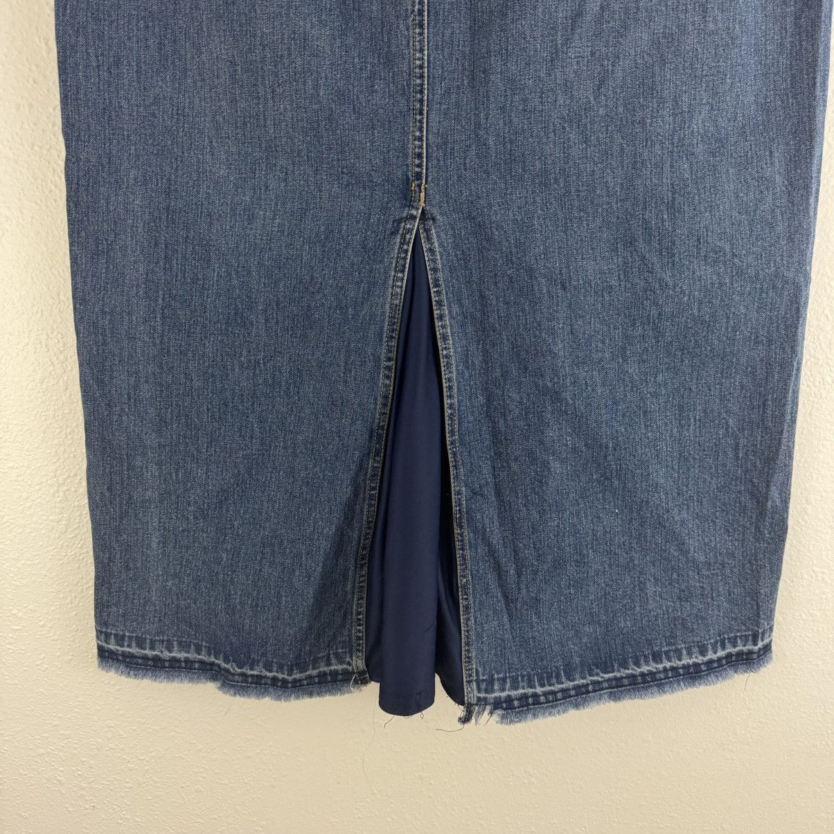 Other VENEZIA JEANS Vintage 90s Dark Wash Denim Plus Size Skirt Size 36" / US 14 / IT 50 - 6 Thumbnail