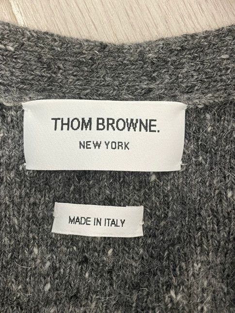Thom Browne Thom Browne New gray neckline four-striped wool horsehair c Size US S / EU 44-46 / 1 - 5 Thumbnail