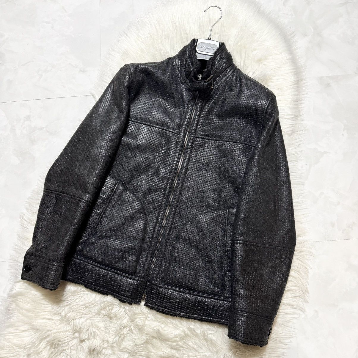 Dolce & Gabbana Authentic, Dolce & Gabbana Leather Jacket with Boa Size US S / EU 44-46 / 1 - 5 Thumbnail
