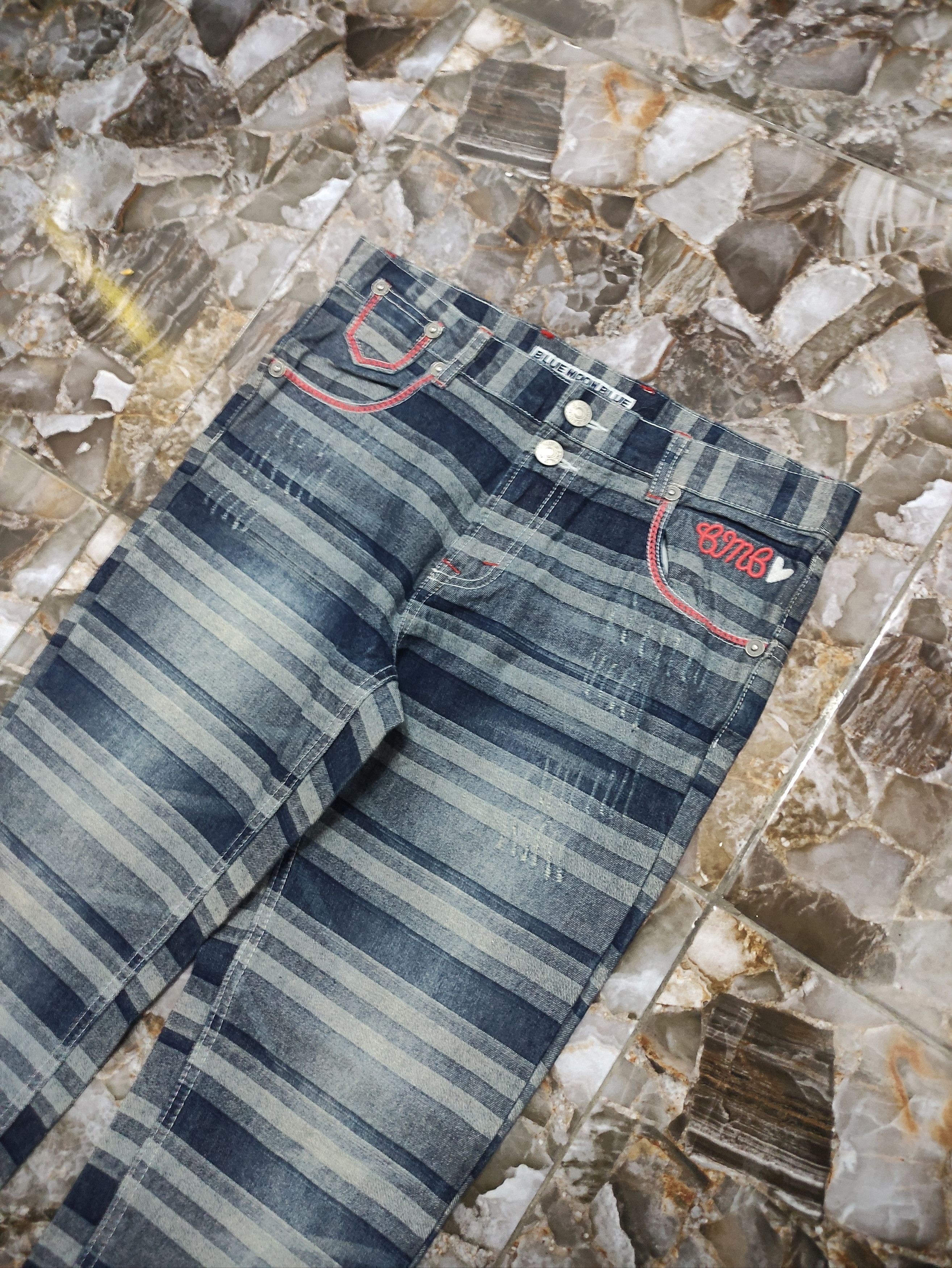 Japanese Brand Blue moon blue Hagi pants Size 31" - 4 Thumbnail