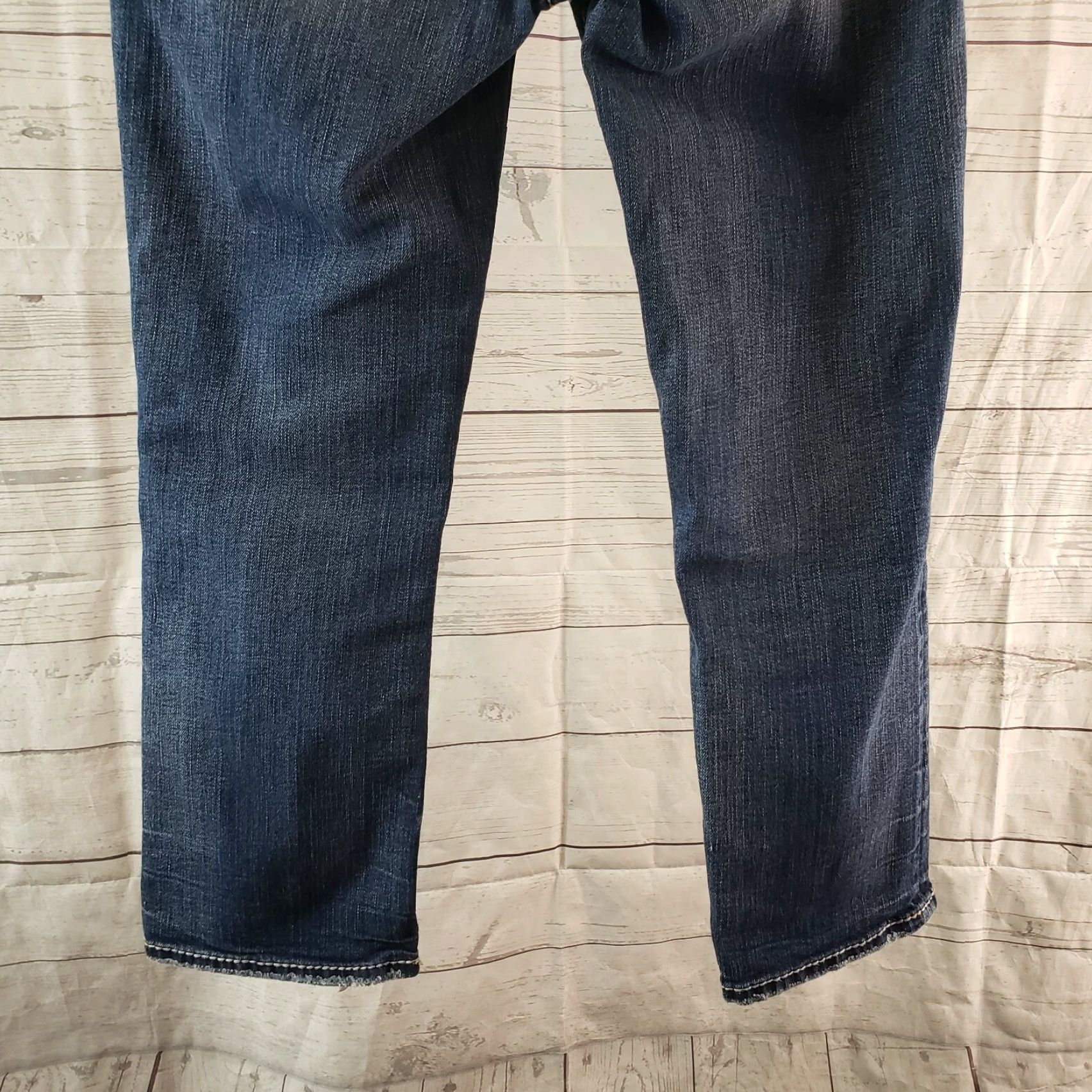 Silver Jeans Co. Silver Jeans Capri Jeans Womens 29 Blue Distressed Mid Aiko Capri Denim Cotton Blend Jeans Womens Girls Mens Size 29" - 5 Thumbnail