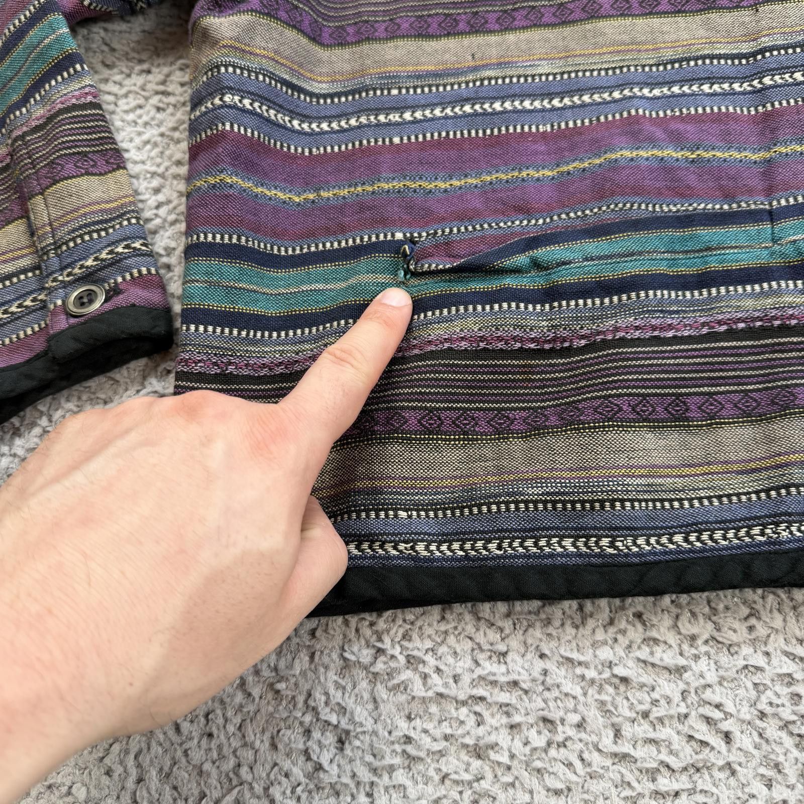 L.L. Bean Vintage LL Bean Southwestern Aztec Woven Jacket XL Cropped Size US XL / EU 56 / 4 - 6 Thumbnail