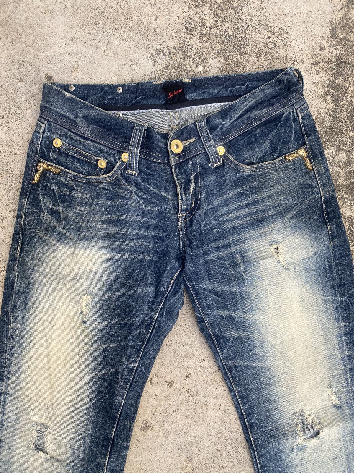 If Six Was Nine × JACKROSE Flare Jeans Jackrose Distressed Clawmark Bootcut Size US 30 / EU 46 - 10 Thumbnail