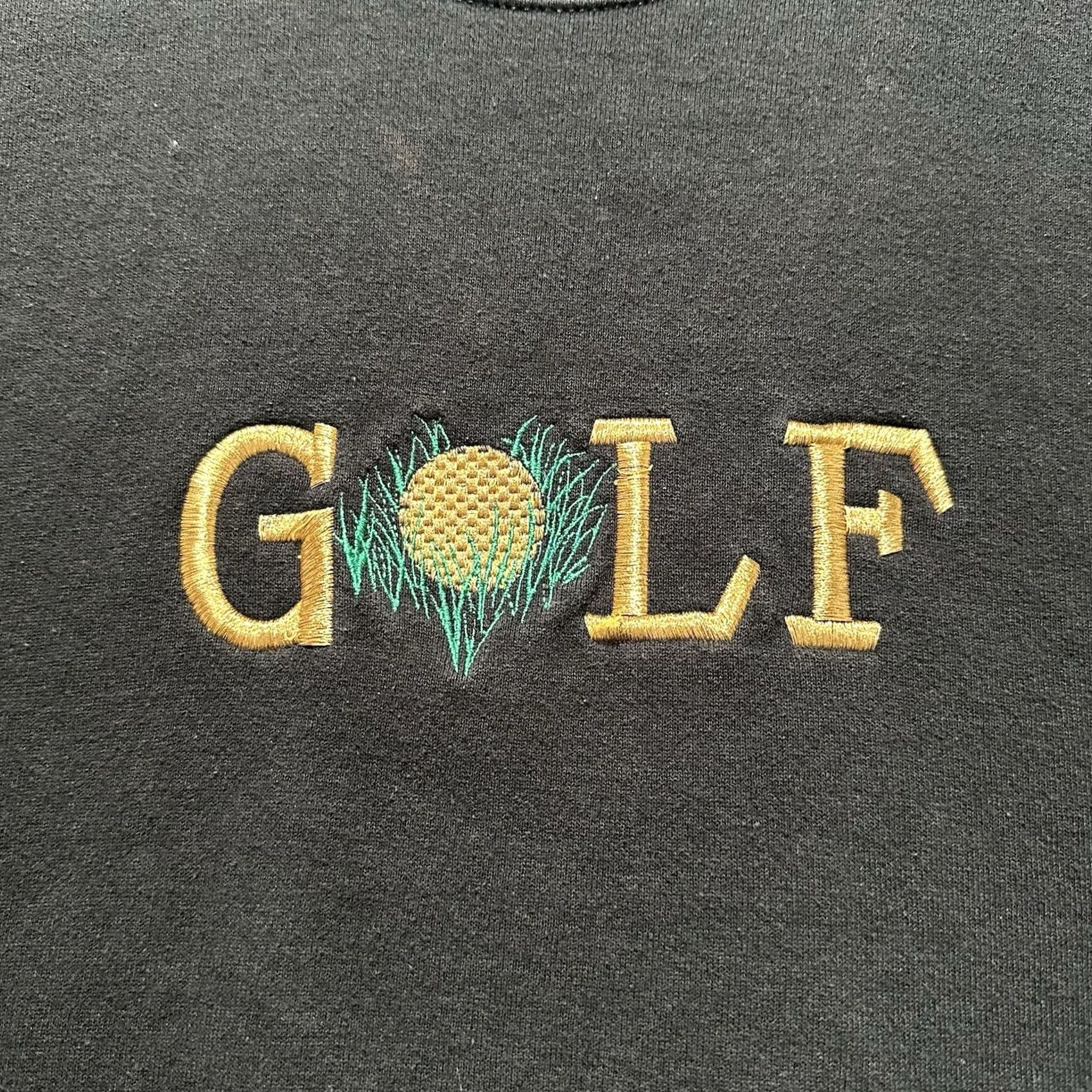 Jerzees VINTAGE Jerzees Sweatshirt Men Large Black Golf Embroidered Crewneck USA Nike Size US L / EU 52-54 / 3 - 3 Thumbnail