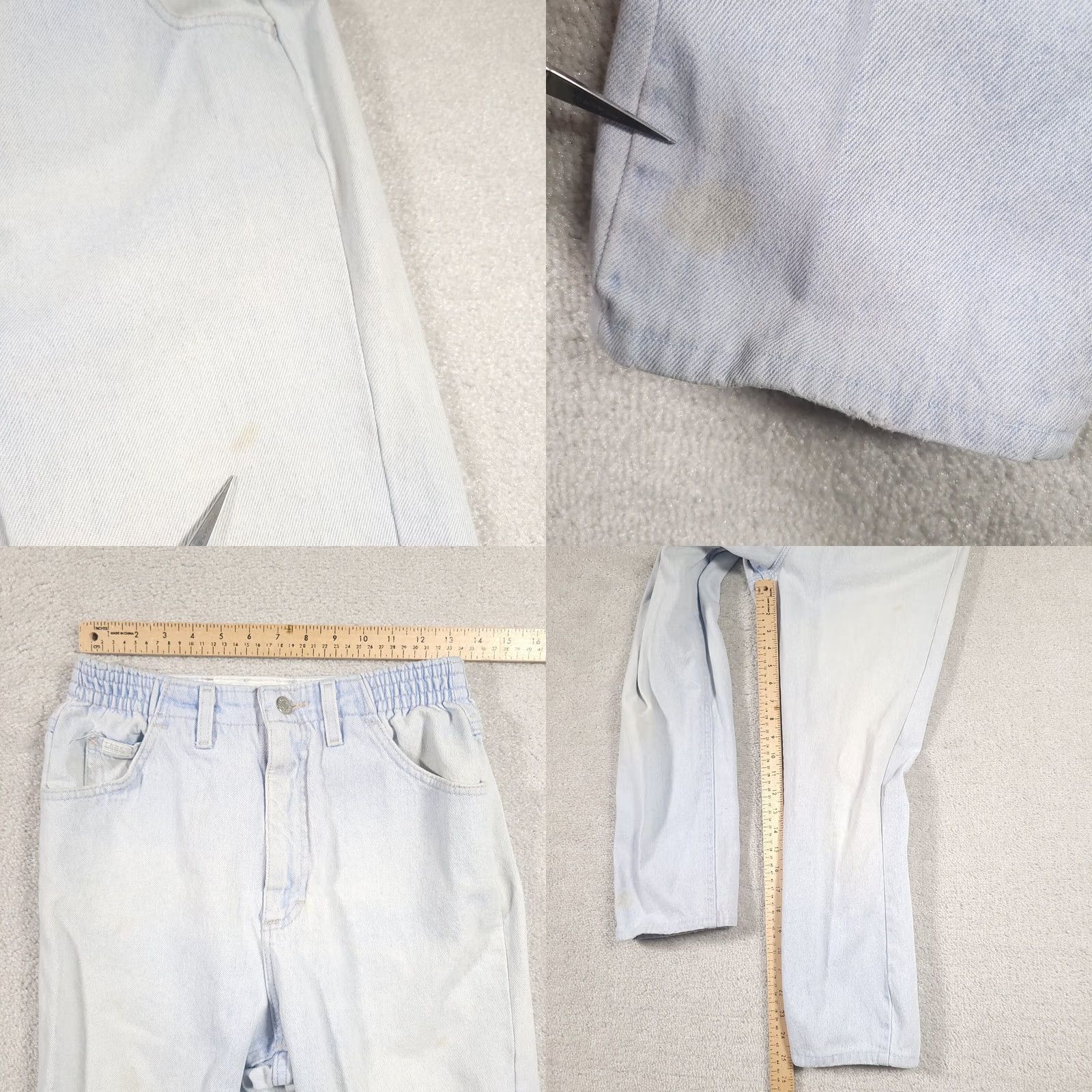 Lee VINTAGE Lee Jeans Womens 27 Blue Vtg Mom Elastic Waist High Rise Women 27x25 Crop Cowgirl Size 27" / US 4 / IT 40 - 8 Thumbnail
