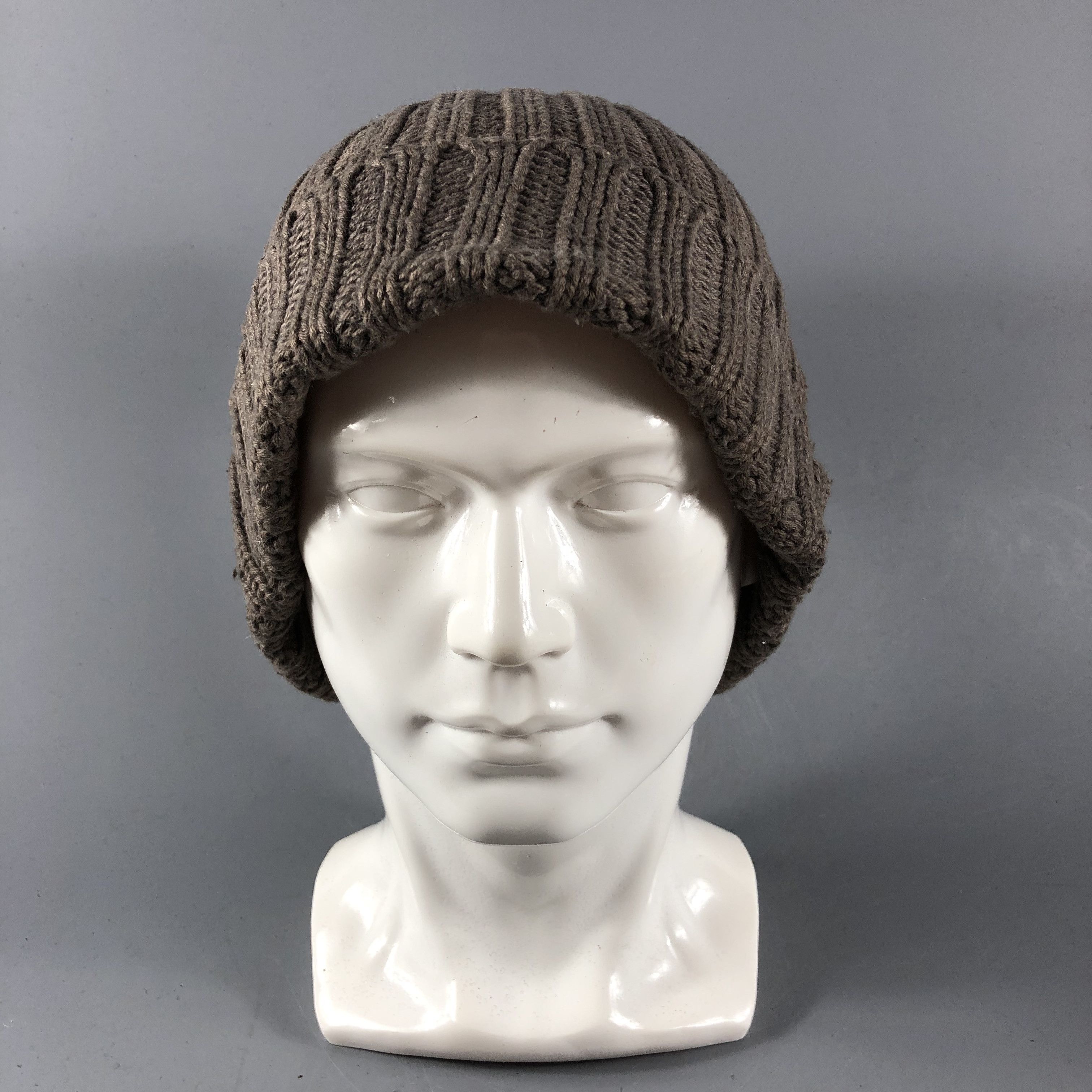 Beams Plus BEAMS Japan Ribbed Knit Cotton Blend Beanie Hat Brown B528 Size ONE SIZE - 1 Thumbnail