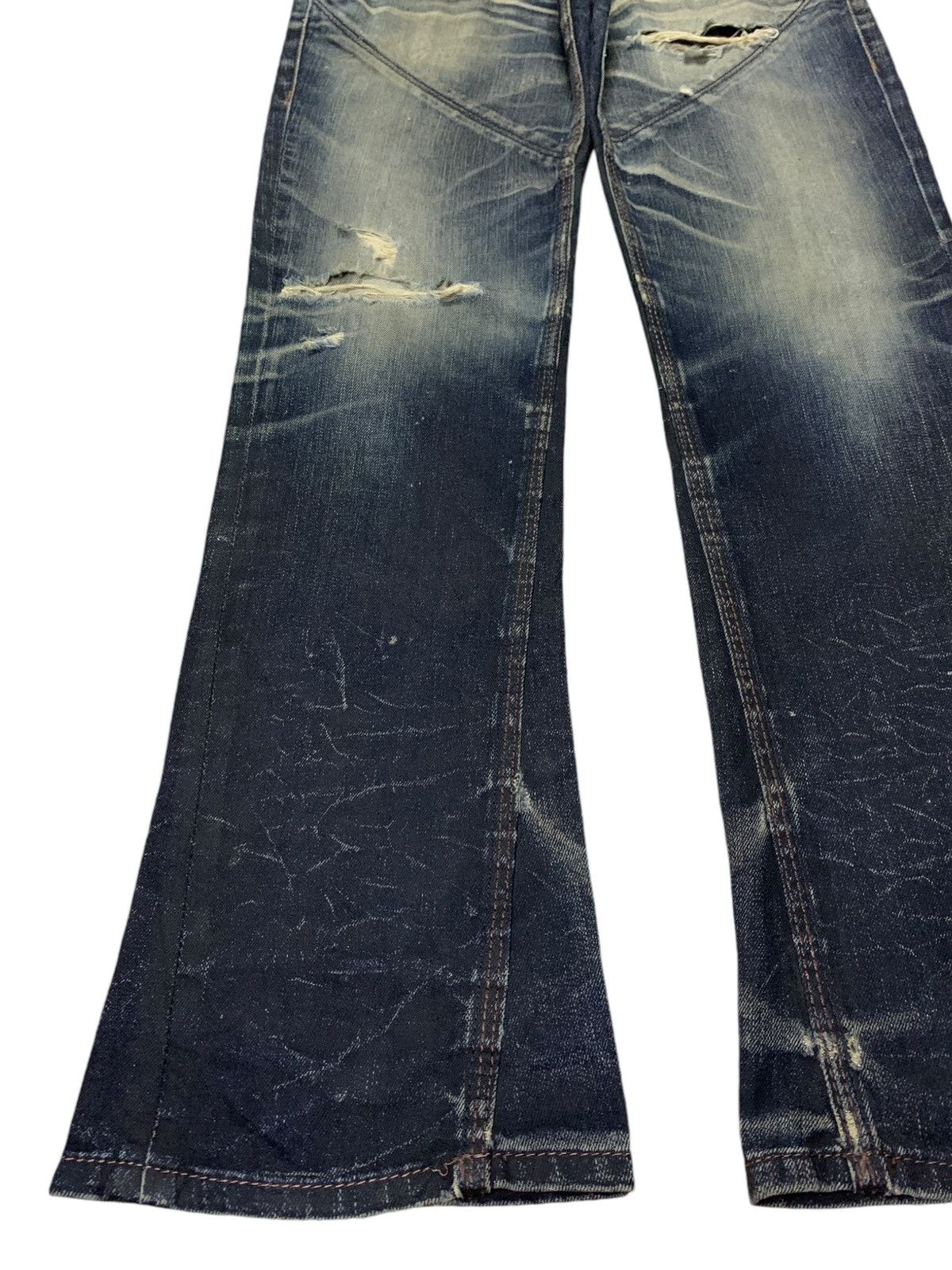 Japanese Brand Vintage Japanese Brand Rusty Mud Wash 9 Pocket Bootcut Jeans Size US 32 / EU 48 - 6 Thumbnail