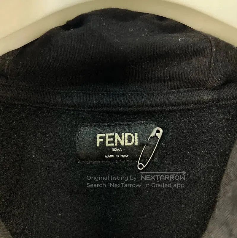 Fendi Fendi Black Cotton Hoodie with Double F Design . Size US M / EU 48-50 / 2 - 4 Thumbnail