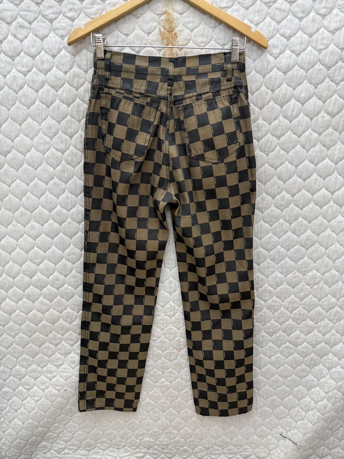 Fendi 🔥🔥🔥ARCHIVE FENDI CHECKERED MONOGRAM PANTS Size 26" / US 2 / IT 38 - 6 Thumbnail