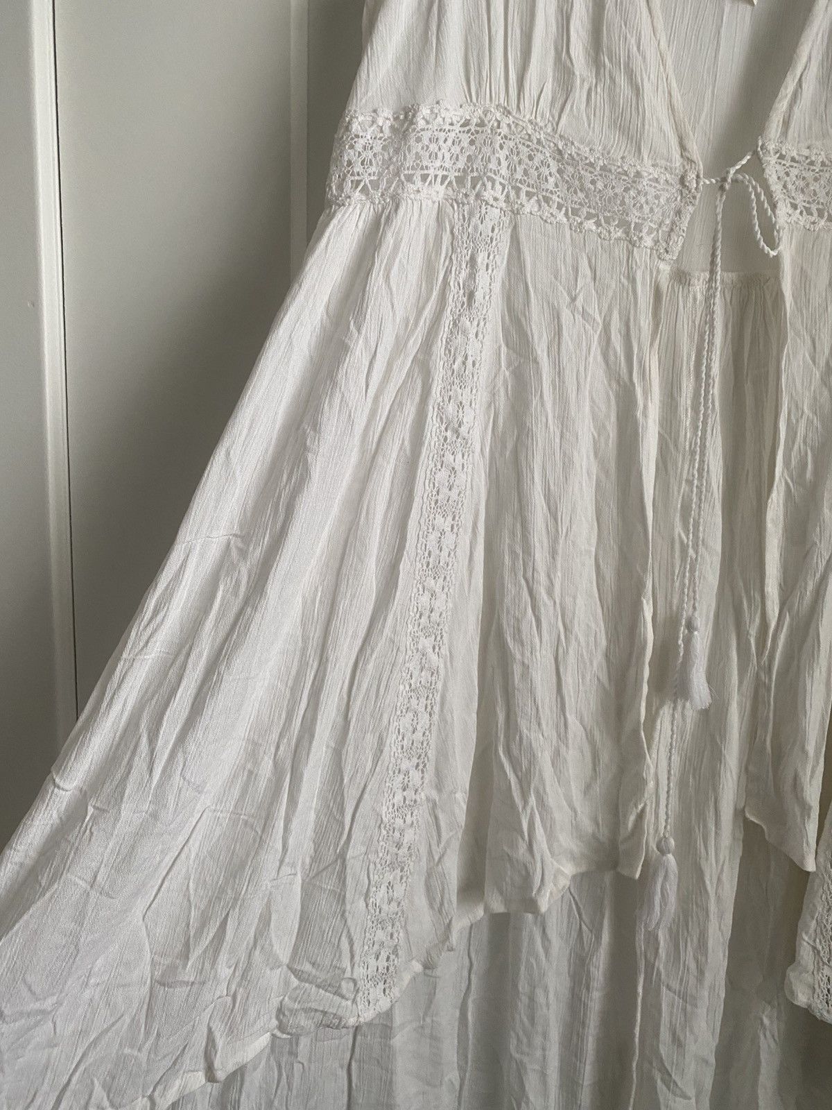 Other NWT New York & Company Breezy Moment Tie-Front Duster Size L / US 10 / IT 46 - 3 Thumbnail