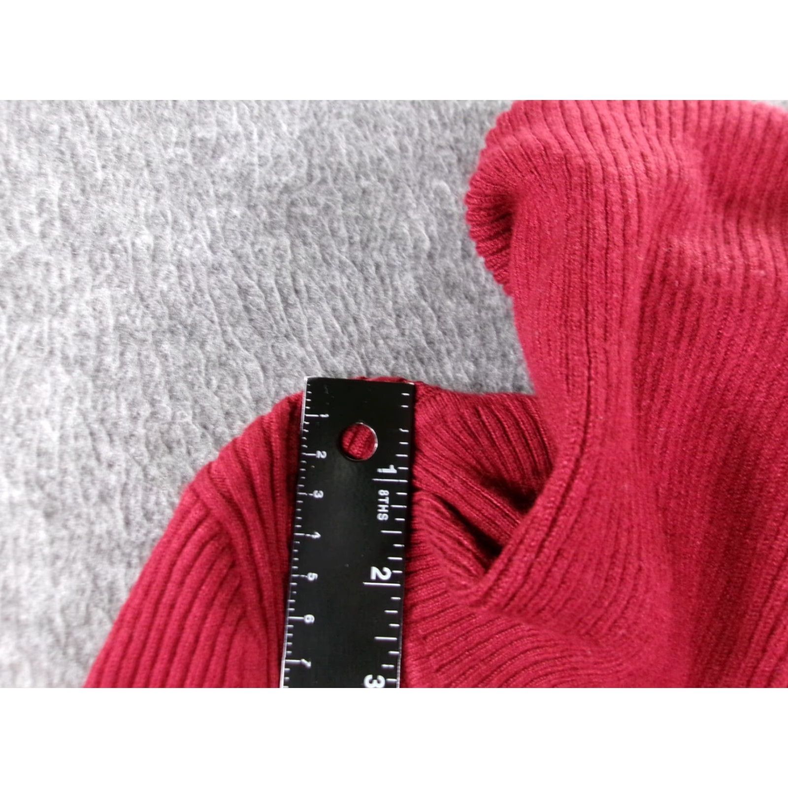Vintage Its Our Time Sweater Women Small Red Ribbed Cowl Neck Cozy Comfy Lounge Prep 90s Womens Size S / US 4 / IT 40 - 4 Thumbnail