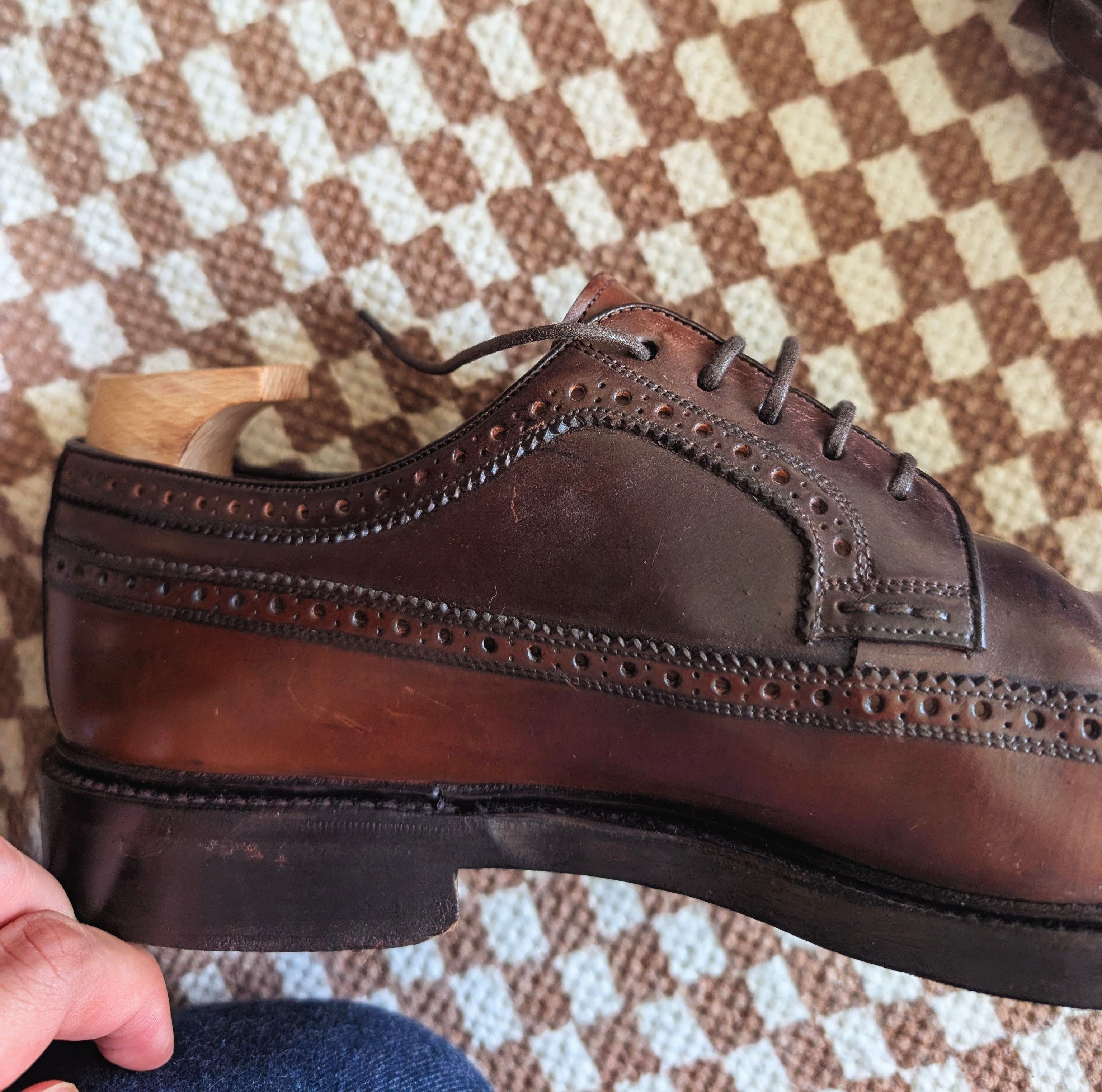 Carmina Carmina brogues derby shell UK 9 burgundy Size US 10 / EU 43 - 4 Thumbnail